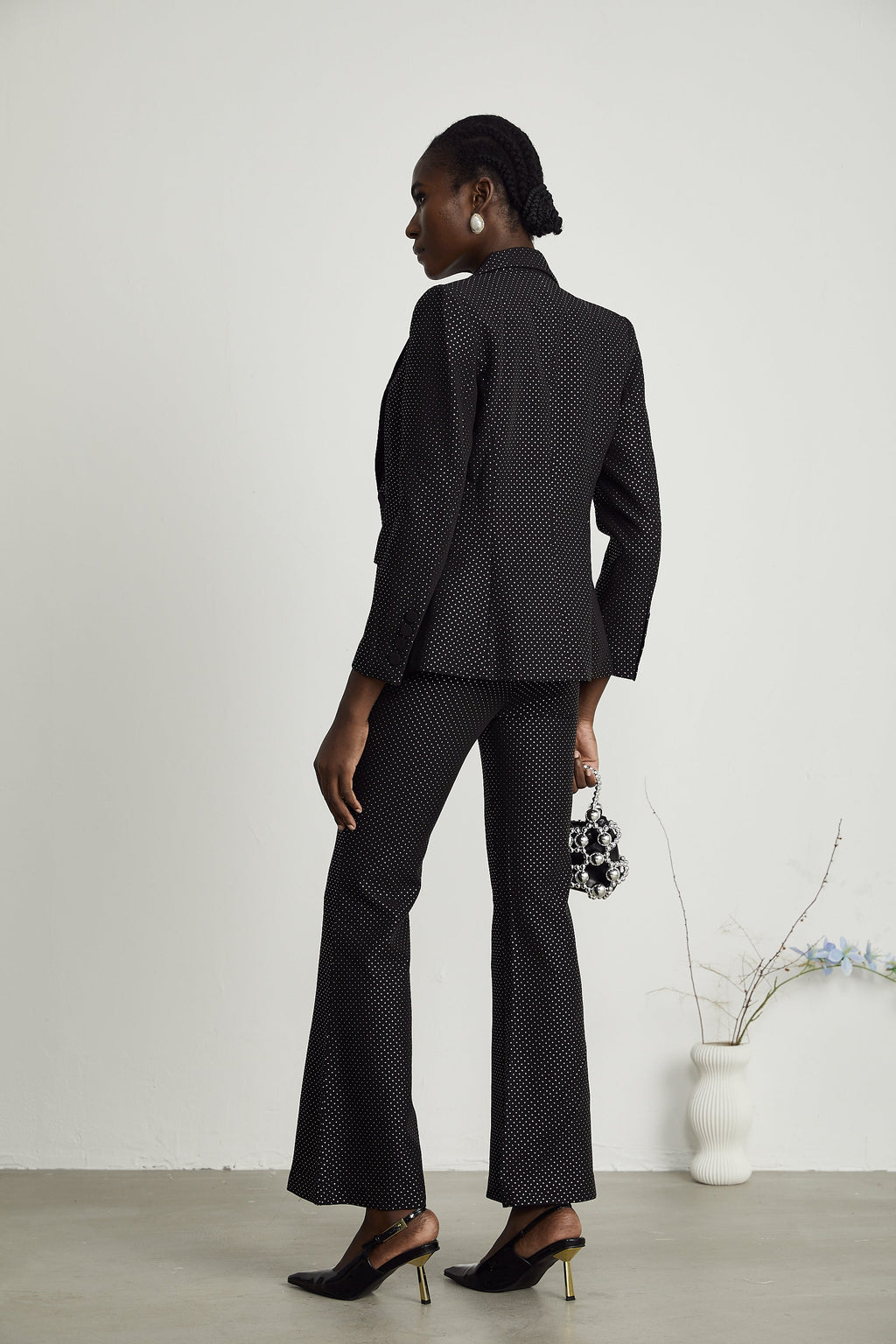 Σετ Ασορτί Μπλούζας Και Παντελονιού Με Πουά Από Το Rowena