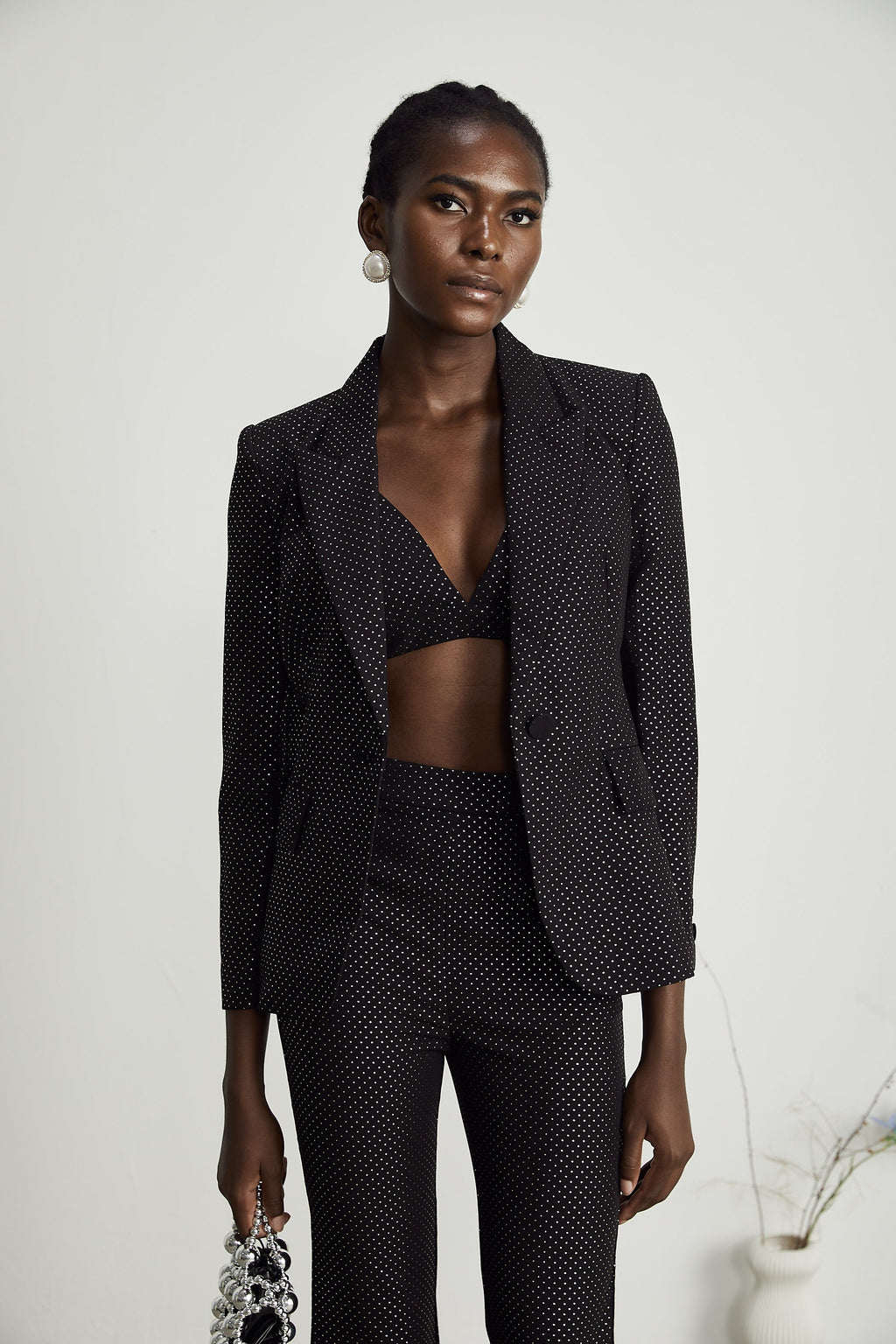 Σετ Ασορτί Μπλούζας Και Παντελονιού Με Πουά Από Το Rowena