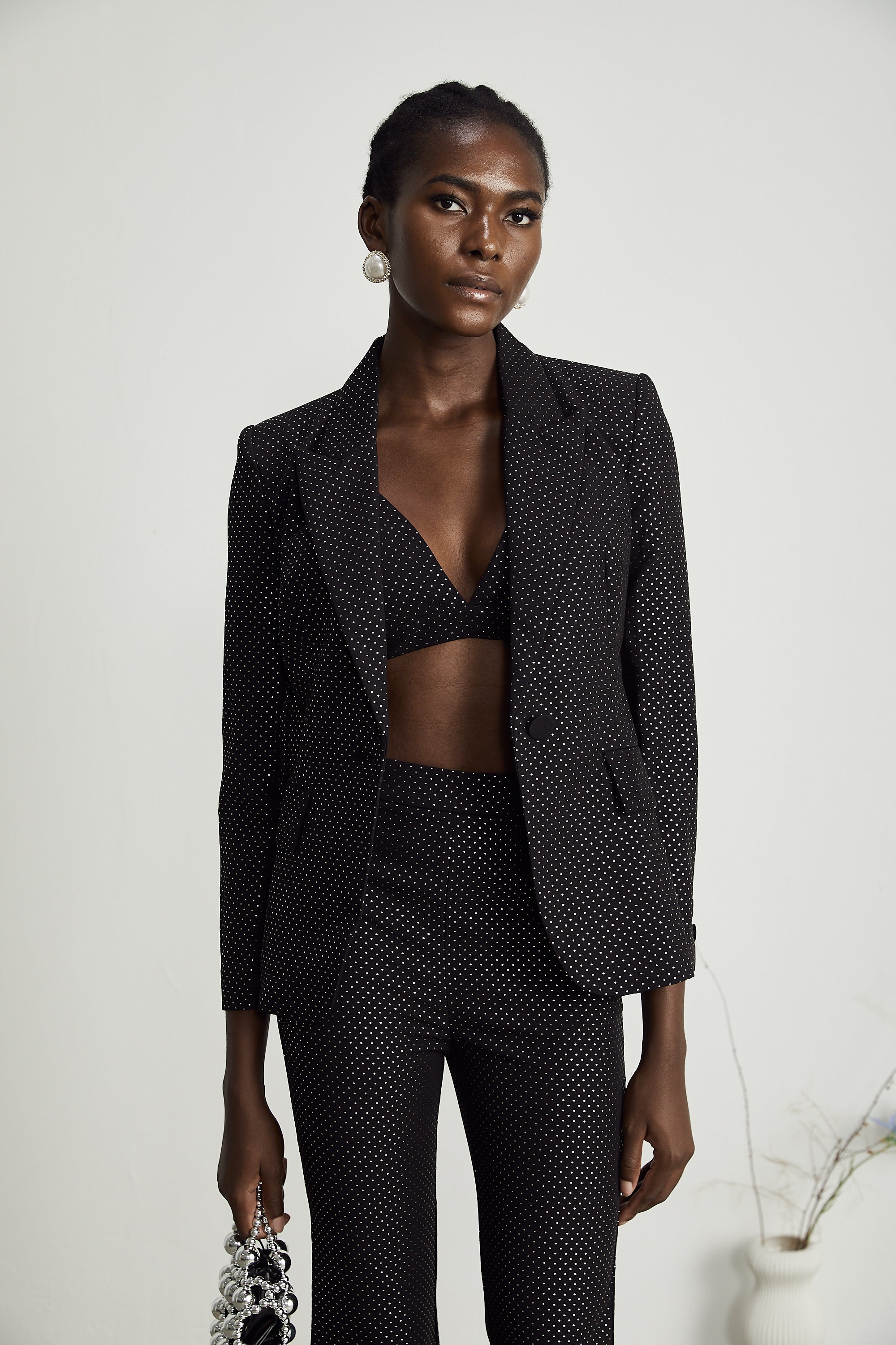 Σετ Ασορτί Μπλούζας Και Παντελονιού Με Πουά Από Το Rowena