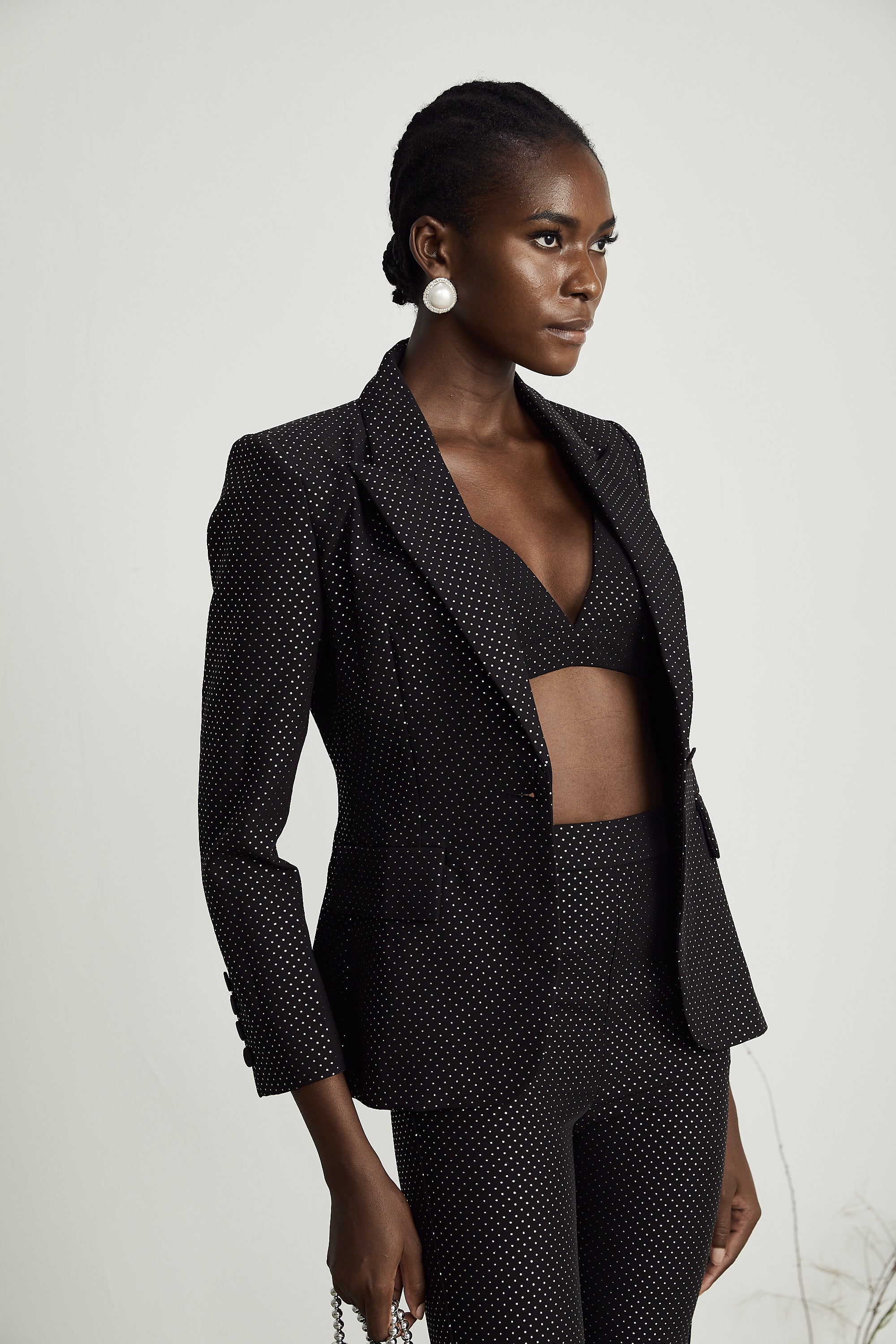 Σετ Ασορτί Μπλούζας Και Παντελονιού Με Πουά Από Το Rowena