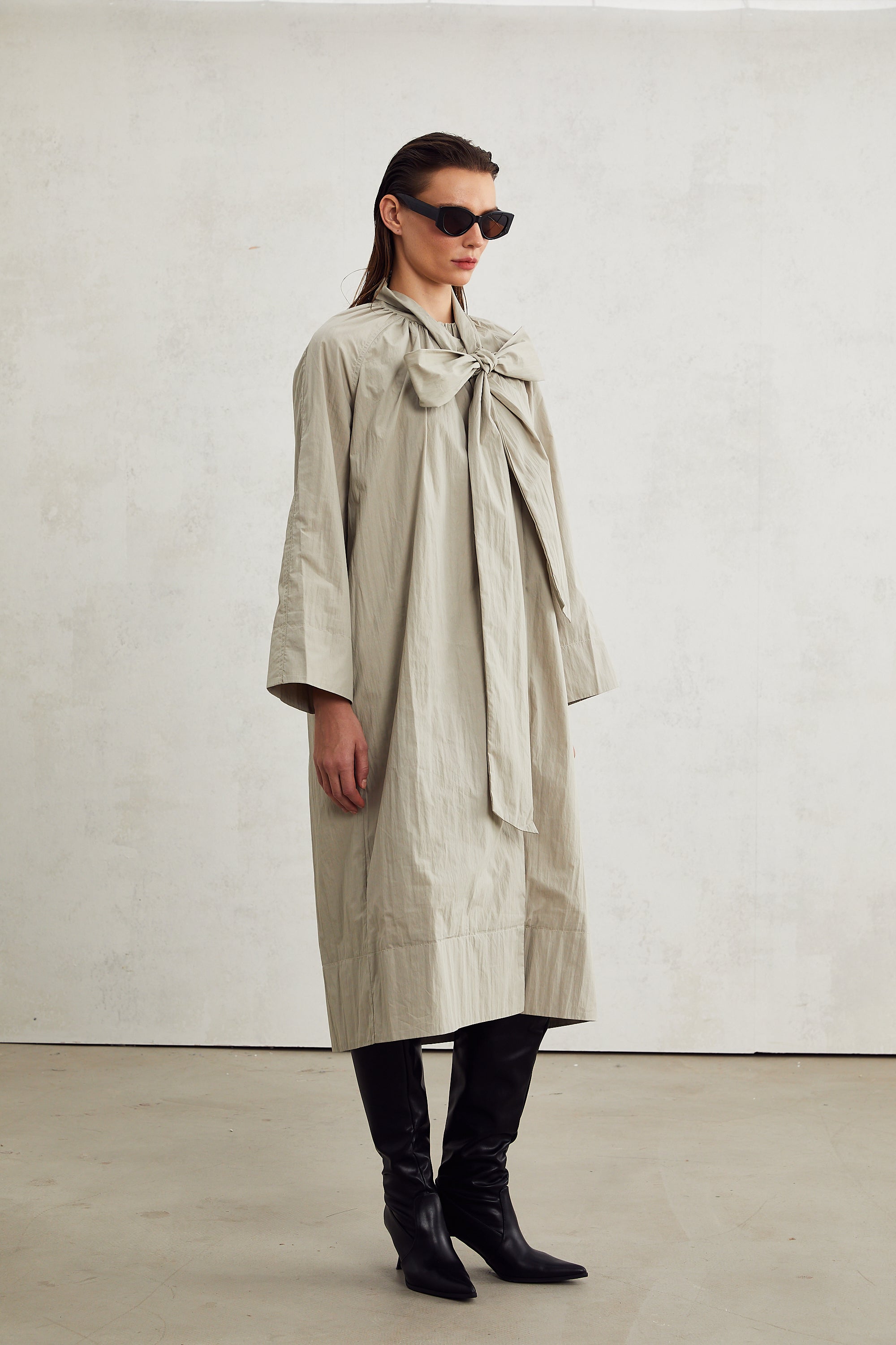 Πλεκτή Καμπαρντίνα Με Γιακά Και Κασκόλ Francine