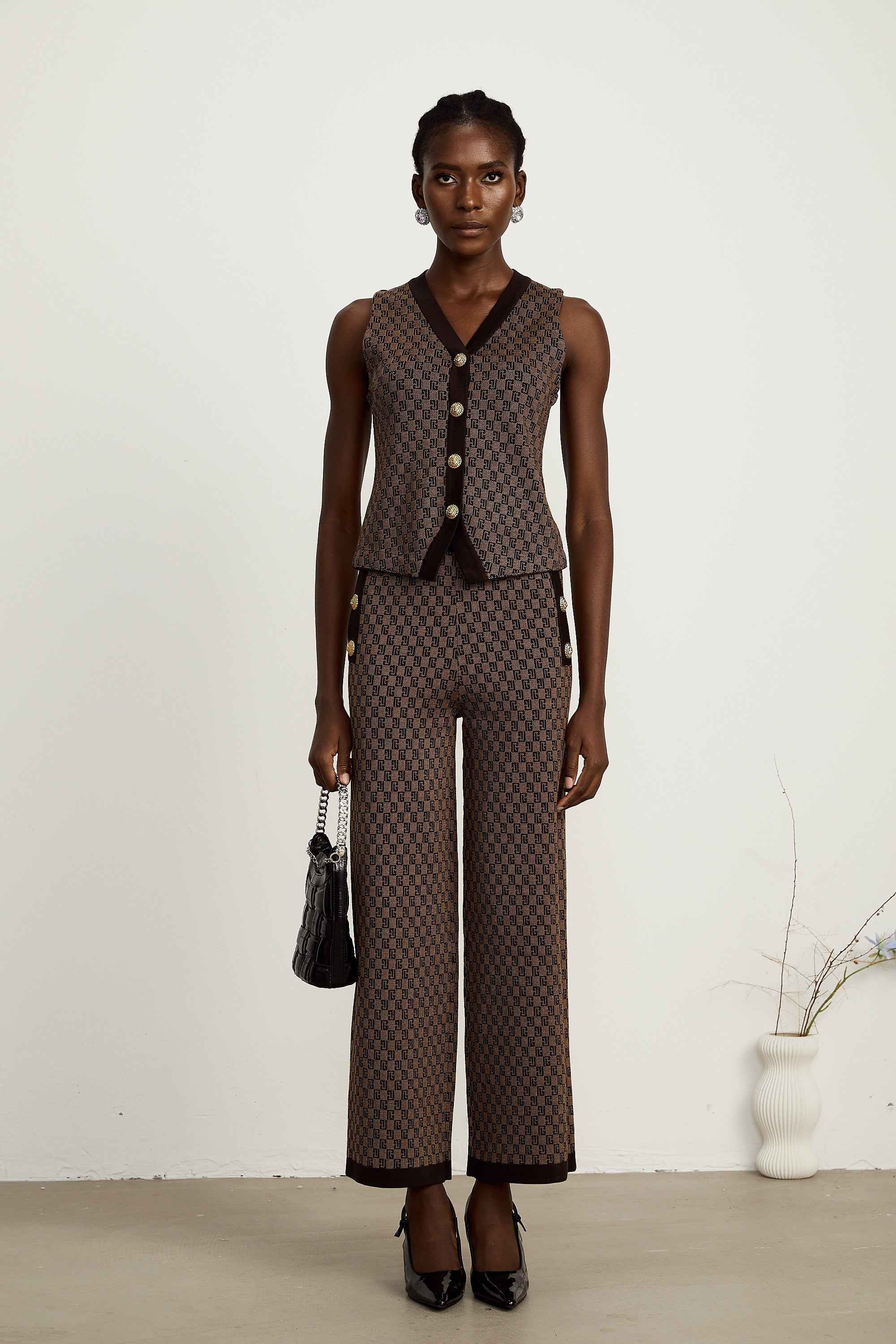 Σετ Ασορτί Μπλούζας Και Παντελονιού Cyrielle Monogram-Jacquard