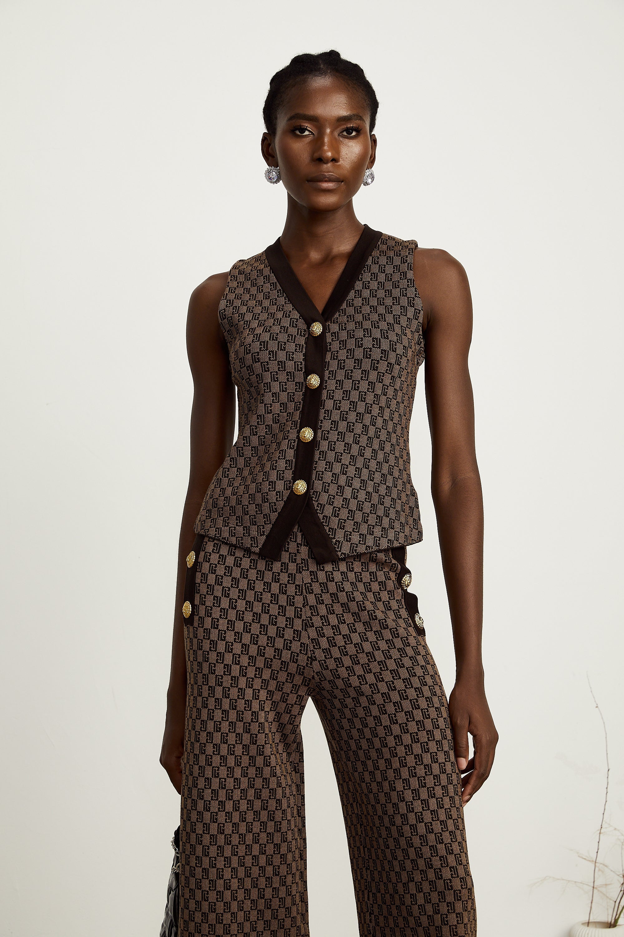 Σετ Ασορτί Μπλούζας Και Παντελονιού Cyrielle Monogram-Jacquard