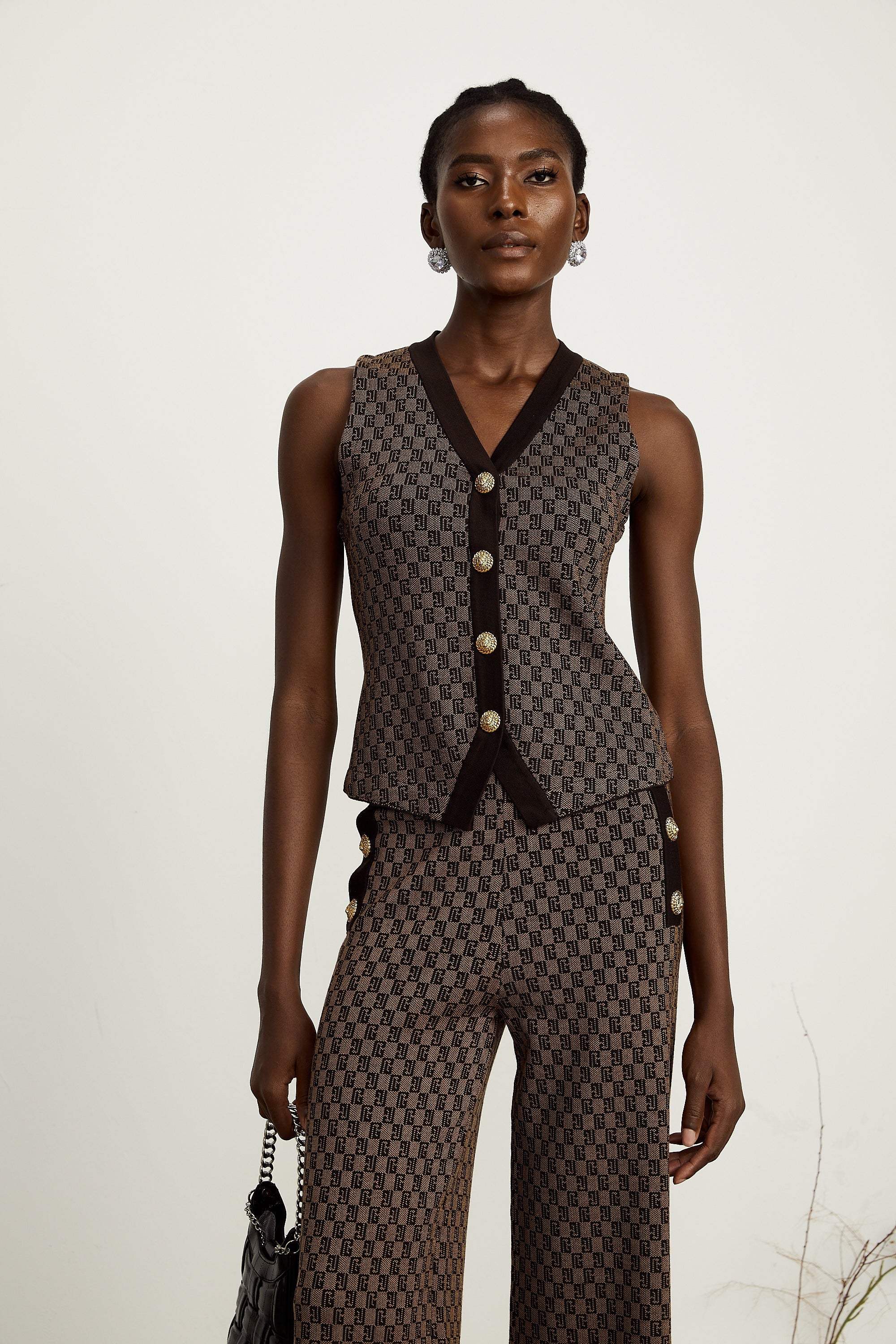 Σετ Ασορτί Μπλούζας Και Παντελονιού Cyrielle Monogram-Jacquard