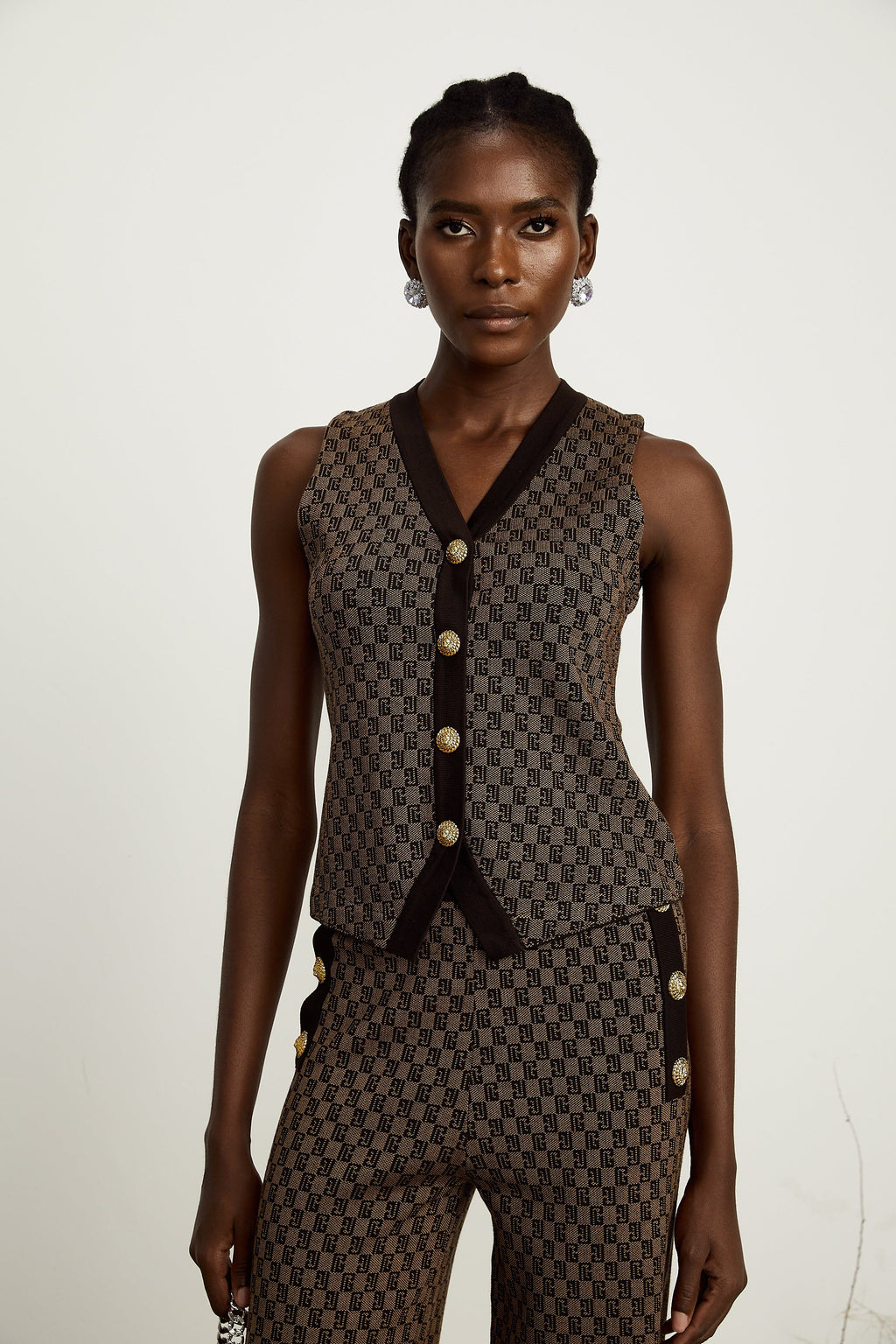 Σετ Ασορτί Μπλούζας Και Παντελονιού Cyrielle Monogram-Jacquard