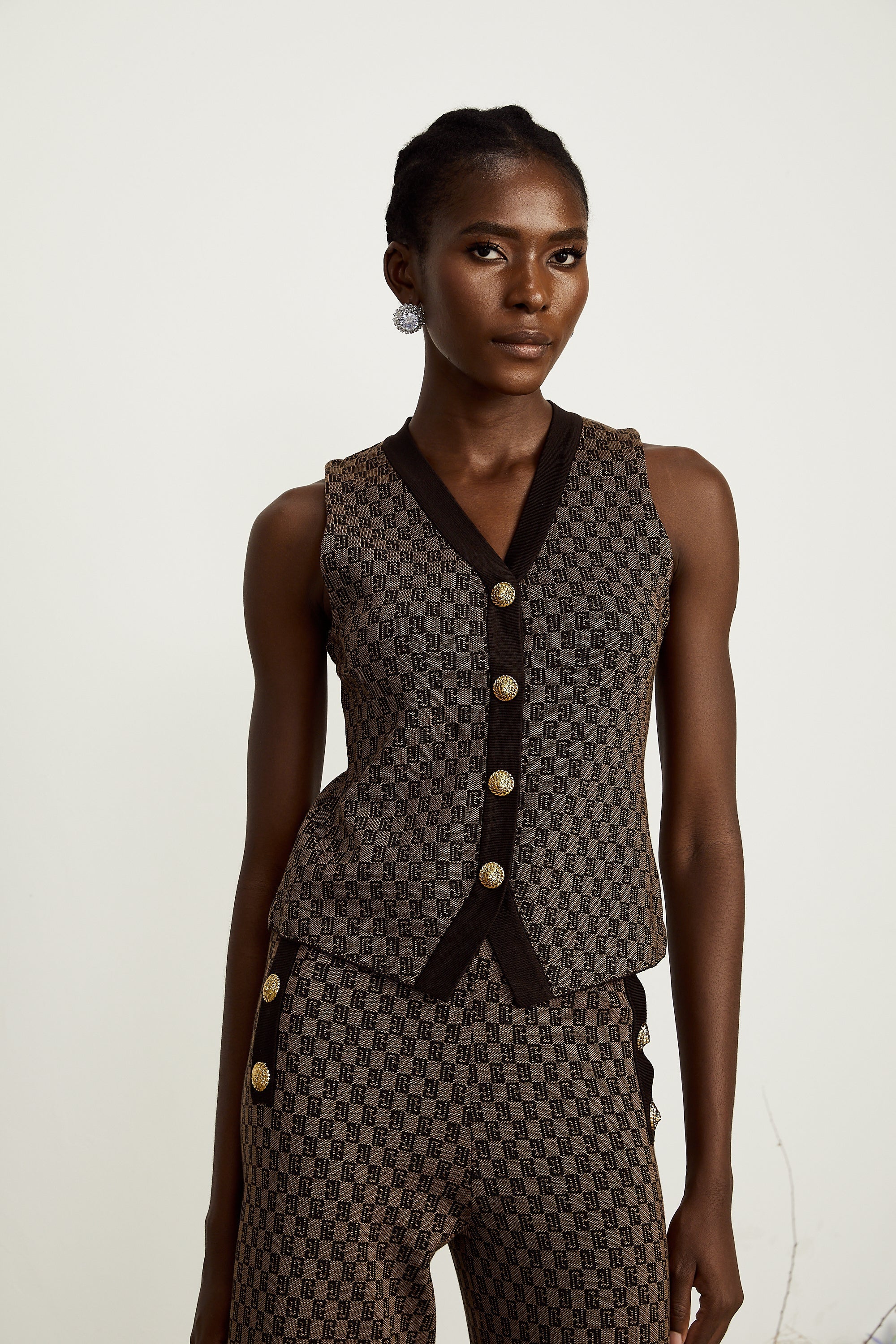 Σετ Ασορτί Μπλούζας Και Παντελονιού Cyrielle Monogram-Jacquard