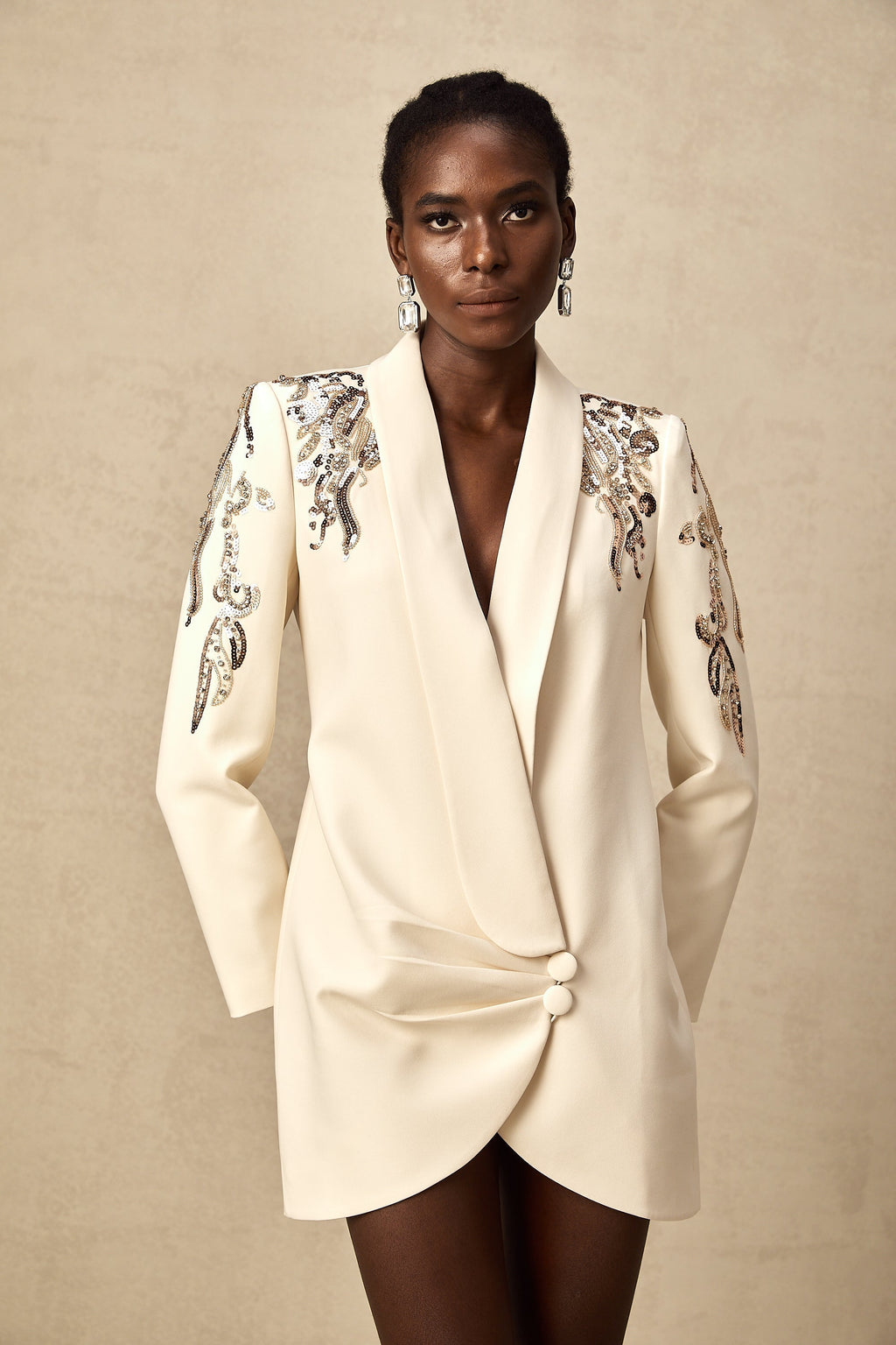 Φόρεμα Με Κεντημένες Παγιέτες Και Éléna