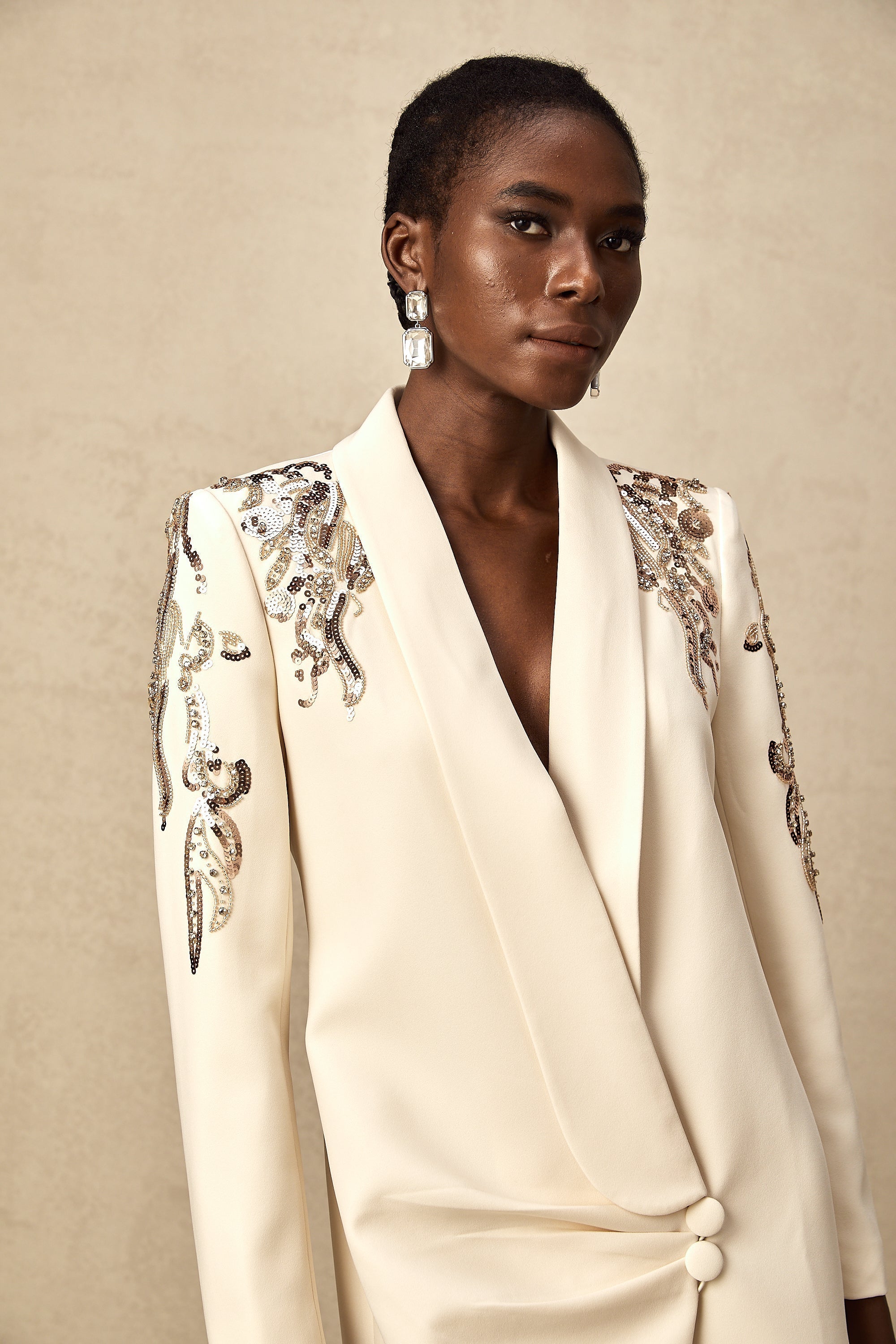 Φόρεμα Με Κεντημένες Παγιέτες Και Éléna