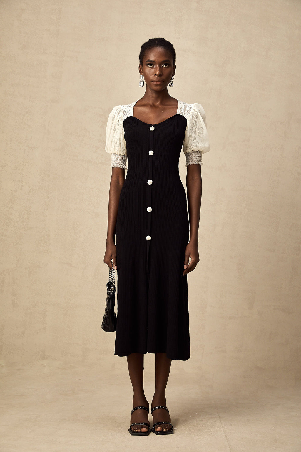 Φόρεμα Midi Με Δαντέλα Noa Και Λεπτομέρειες