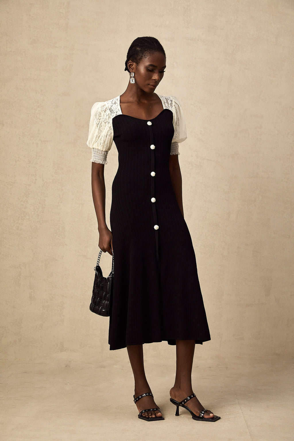 Φόρεμα Midi Με Δαντέλα Noa Και Λεπτομέρειες