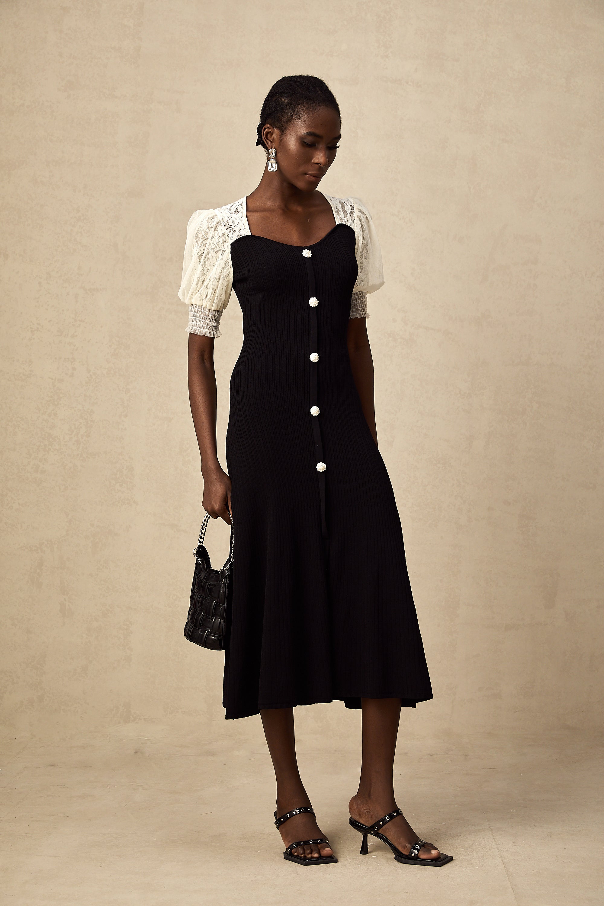 Φόρεμα Midi Με Δαντέλα Noa Και Λεπτομέρειες