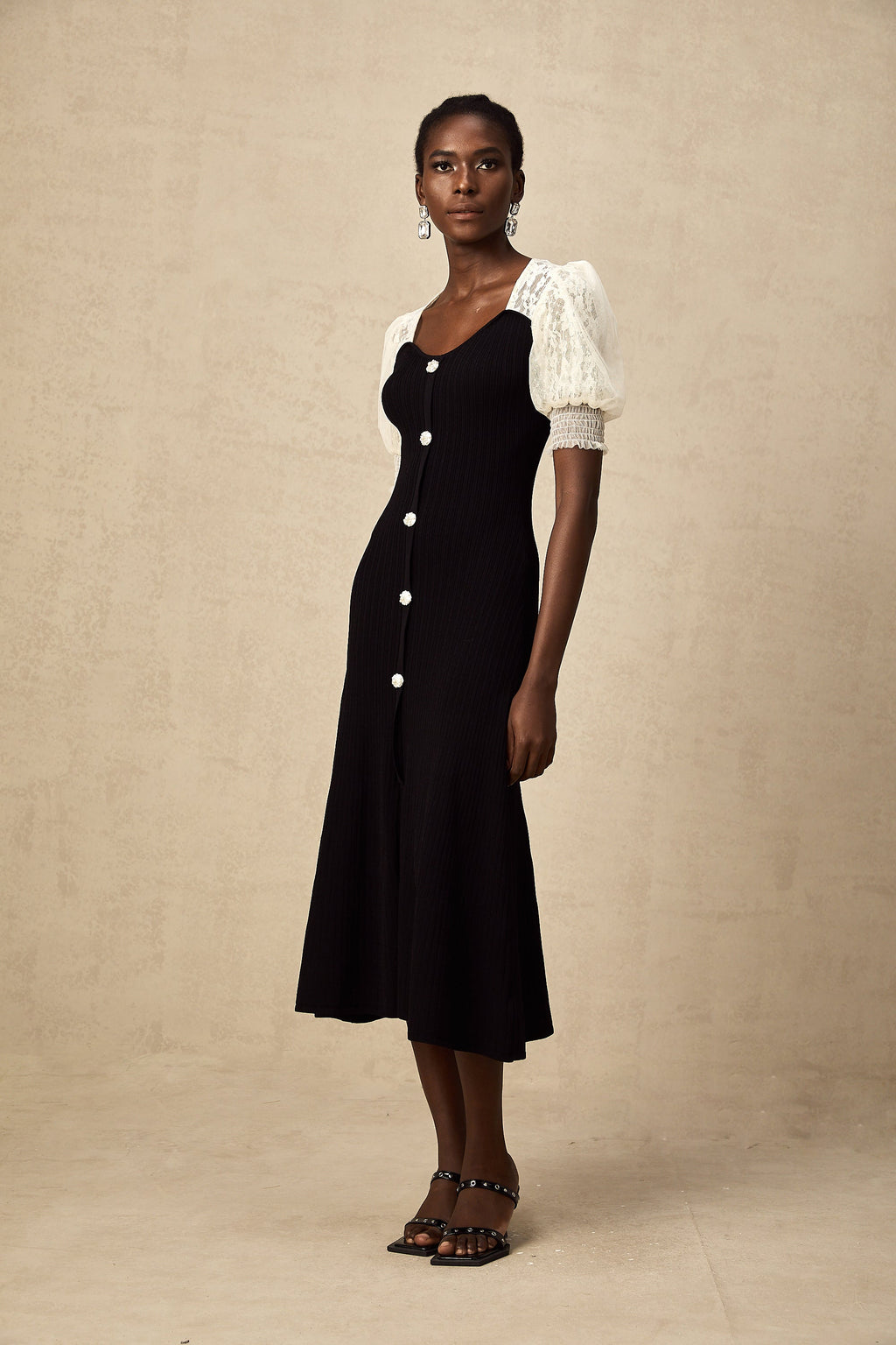 Φόρεμα Midi Με Δαντέλα Noa Και Λεπτομέρειες