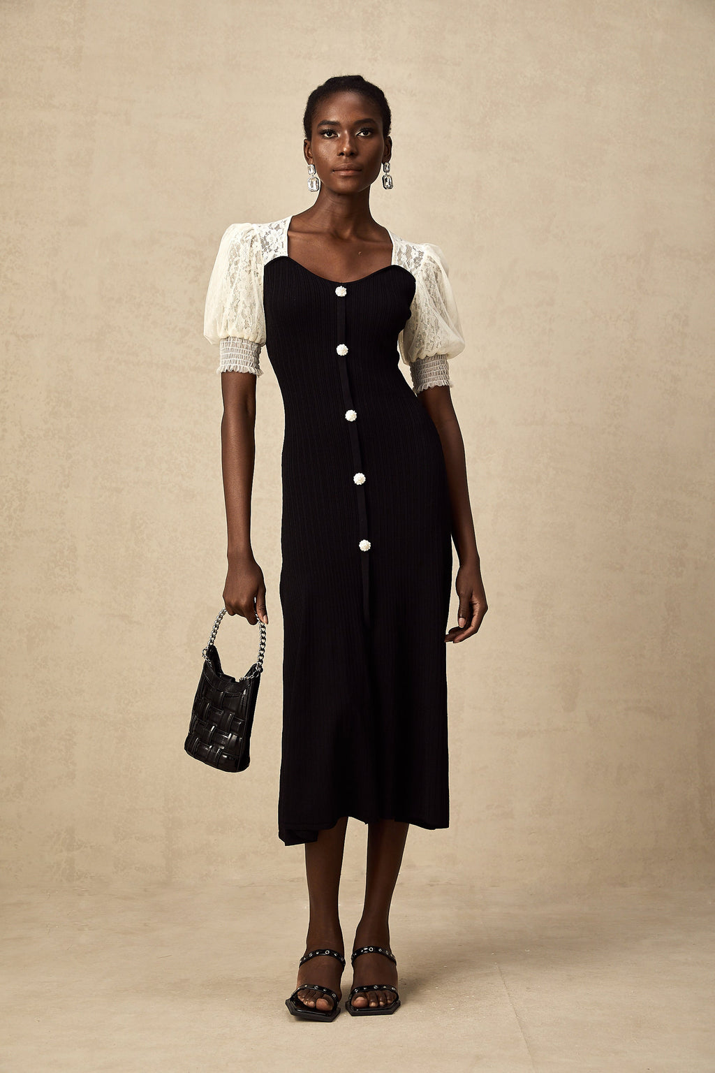 Φόρεμα Midi Με Δαντέλα Noa Και Λεπτομέρειες