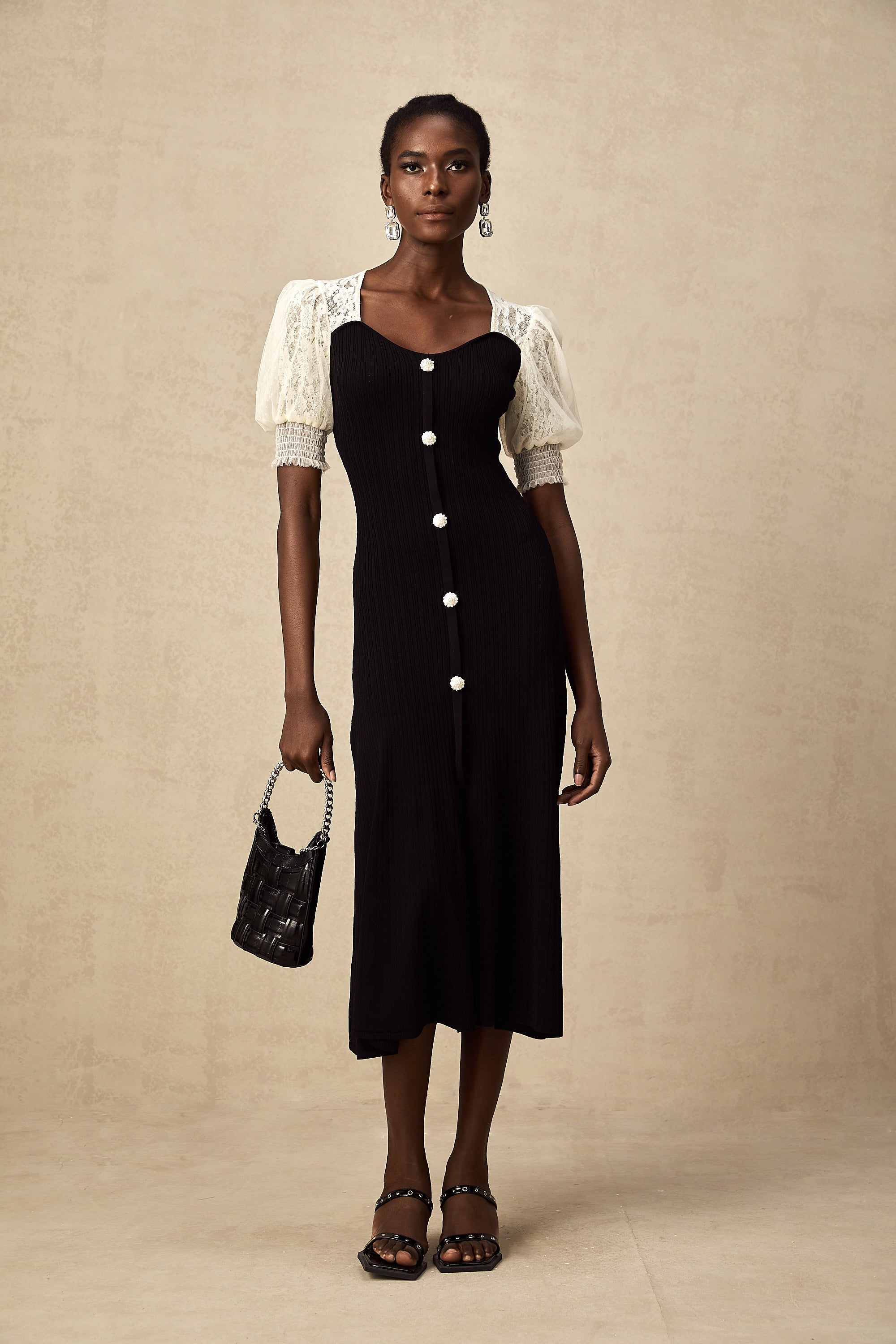 Φόρεμα Midi Με Δαντέλα Noa Και Λεπτομέρειες