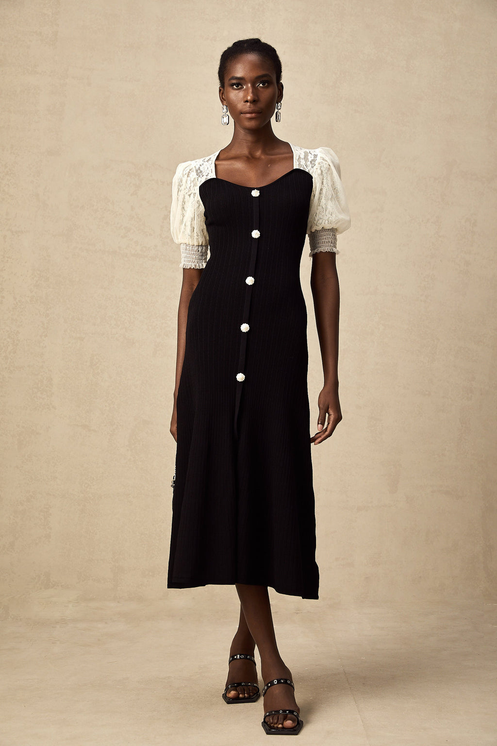 Φόρεμα Midi Με Δαντέλα Noa Και Λεπτομέρειες