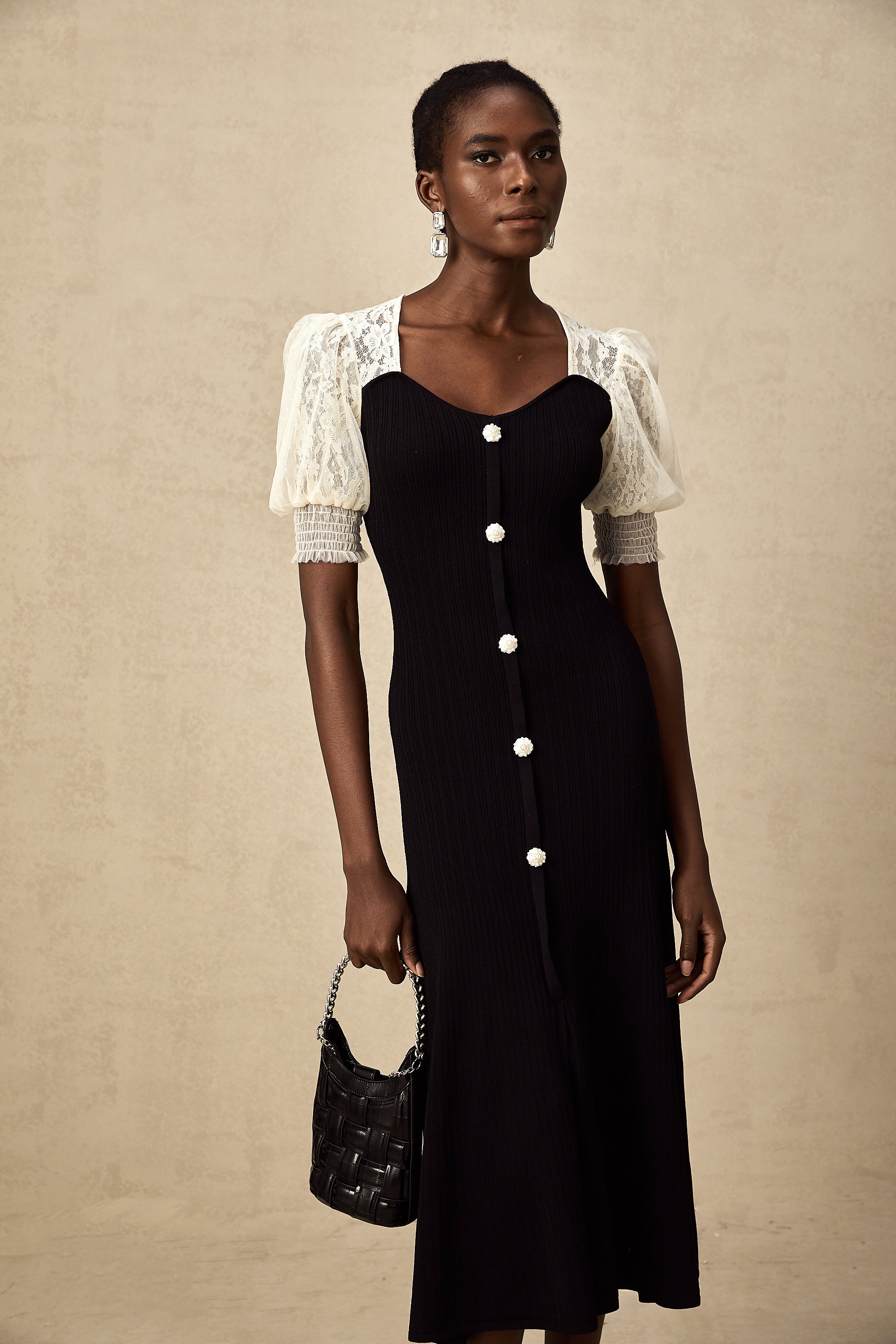 Φόρεμα Midi Με Δαντέλα Noa Και Λεπτομέρειες