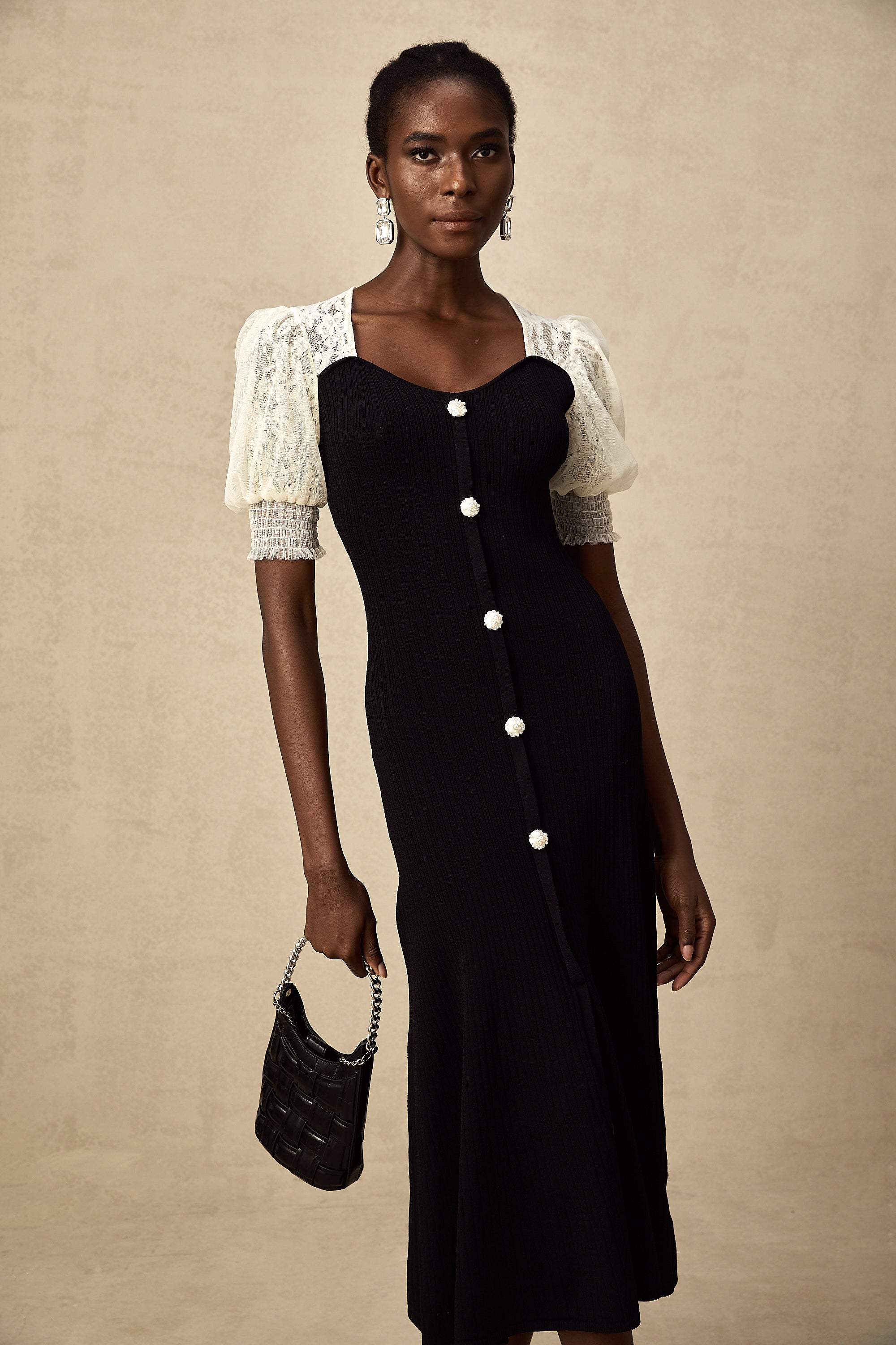 Φόρεμα Midi Με Δαντέλα Noa Και Λεπτομέρειες