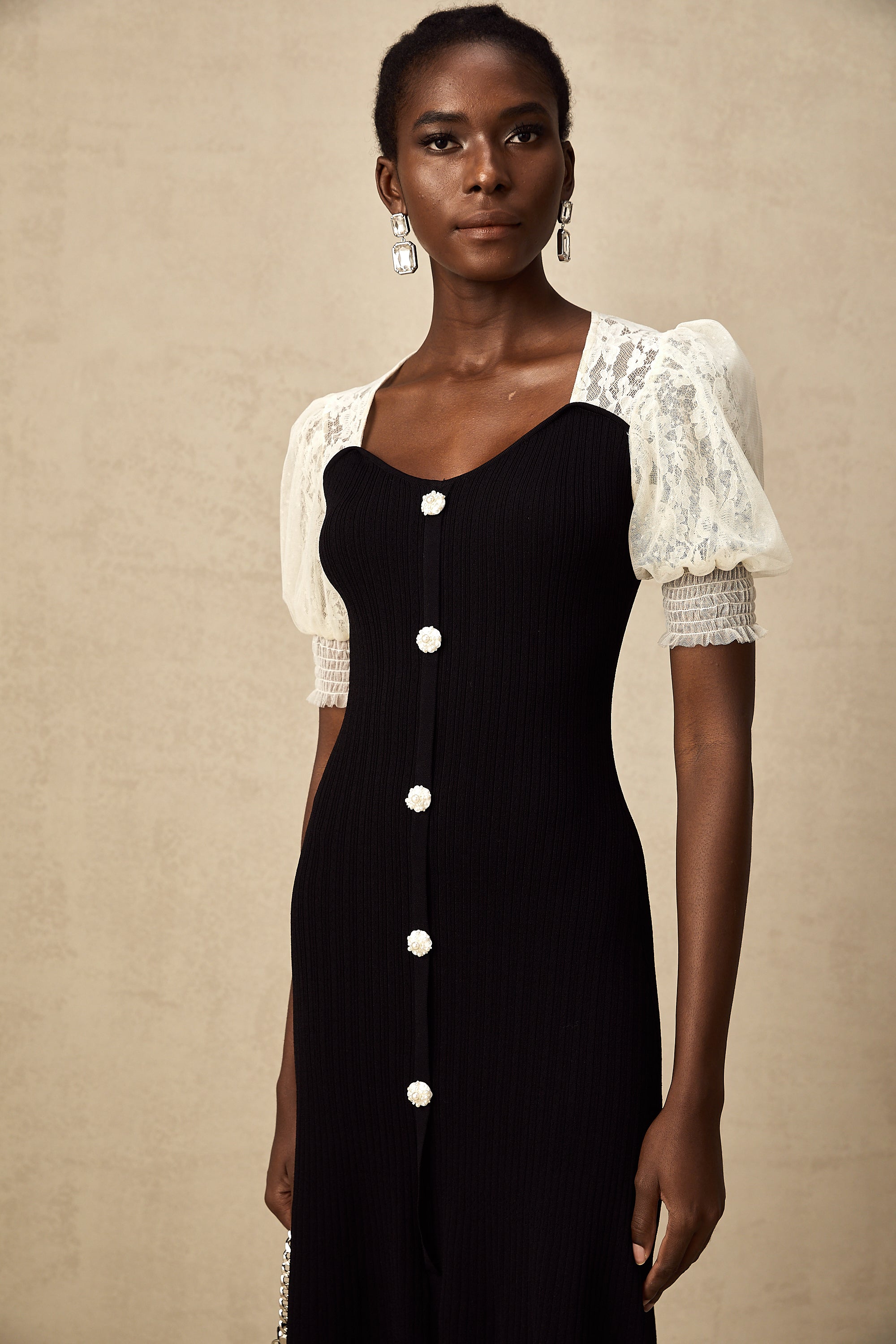 Φόρεμα Midi Με Δαντέλα Noa Και Λεπτομέρειες