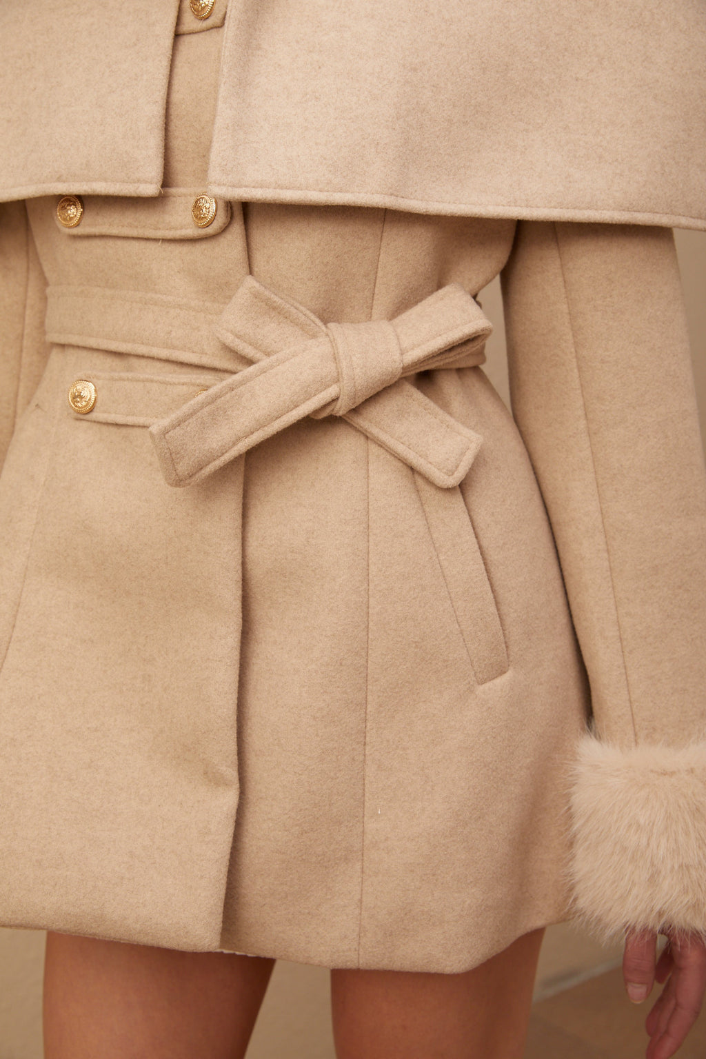 Παλτό Rosella Από Ψεύτικη Γούνα Με Αφαιρούμενη Κάπα