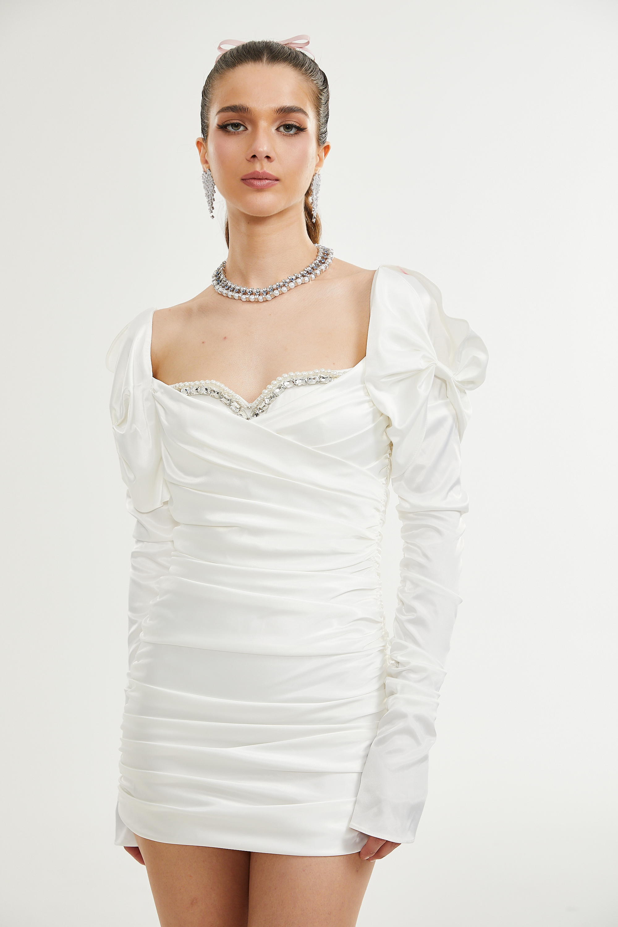 Μίνι Φόρεμα Avalon Με Κρυστάλλινη Δαντέλα Και Δαντέλα