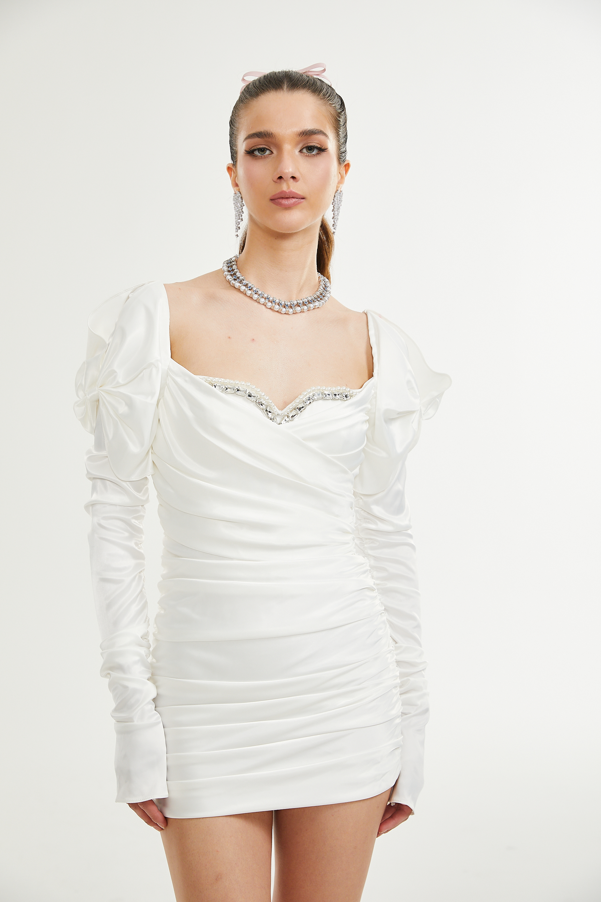 Μίνι Φόρεμα Avalon Με Κρυστάλλινη Δαντέλα Και Δαντέλα