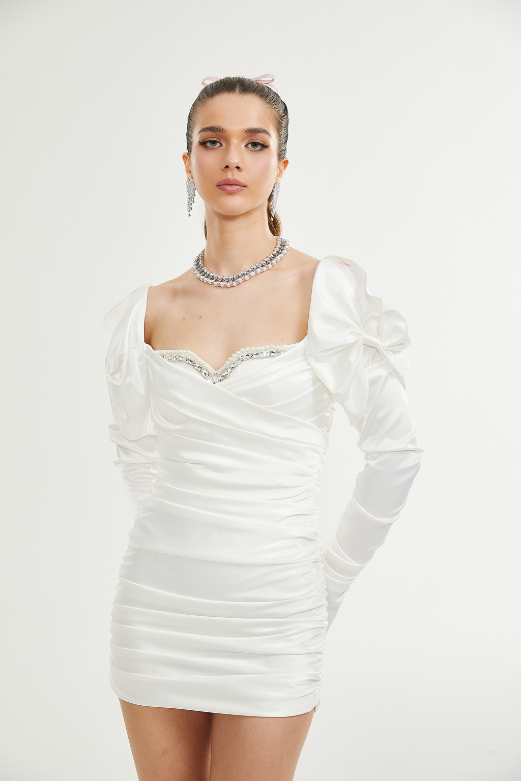 Μίνι Φόρεμα Avalon Με Κρυστάλλινη Δαντέλα Και Δαντέλα