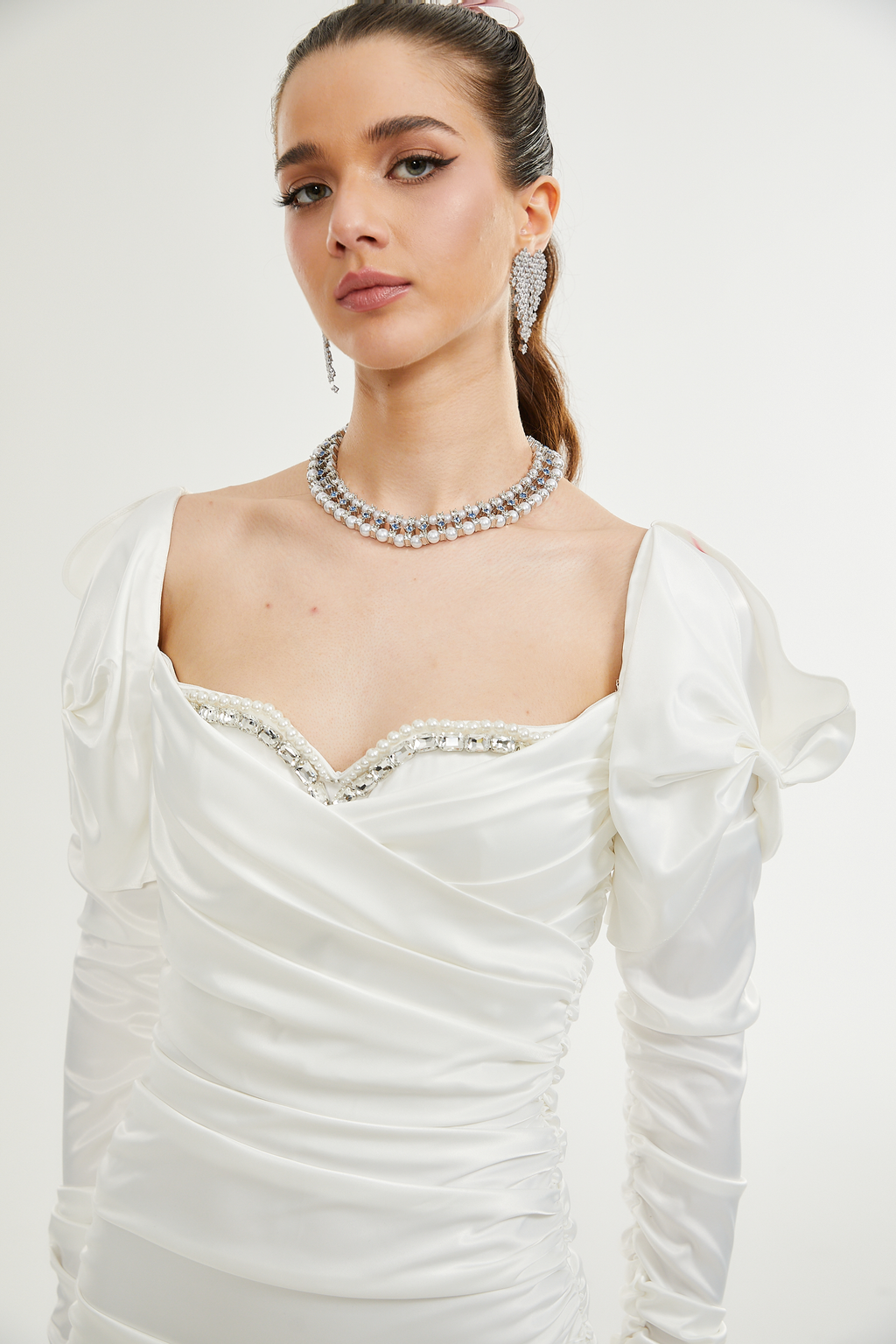 Μίνι Φόρεμα Avalon Με Κρυστάλλινη Δαντέλα Και Δαντέλα