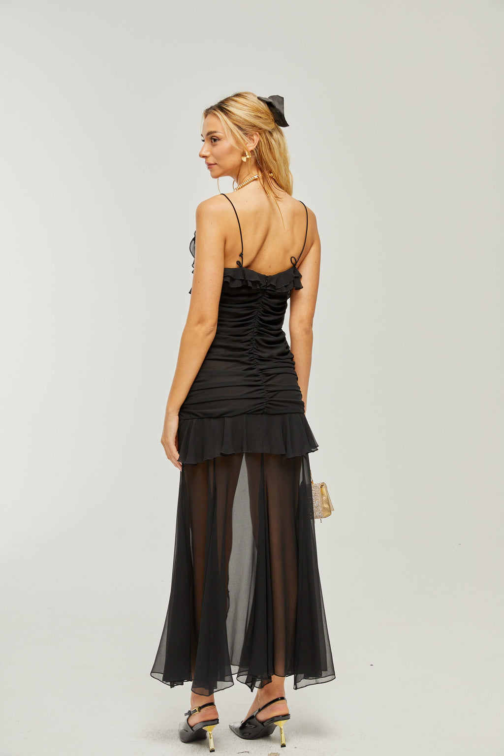 Φόρεμα Zuri Από Δαντέλα Με Μεταξωτό Μάξι