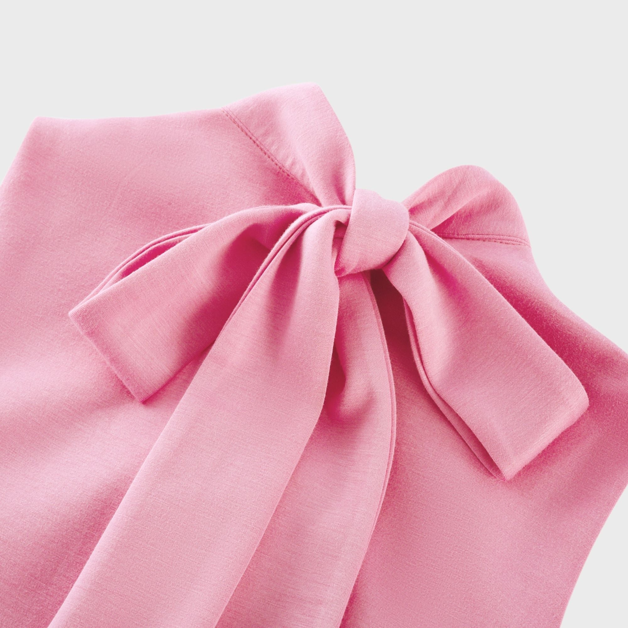 Ροζ Φόρεμα Μάξι Με Παπιγιόν Magali Και Διακοσμητικά Λουλουδιών