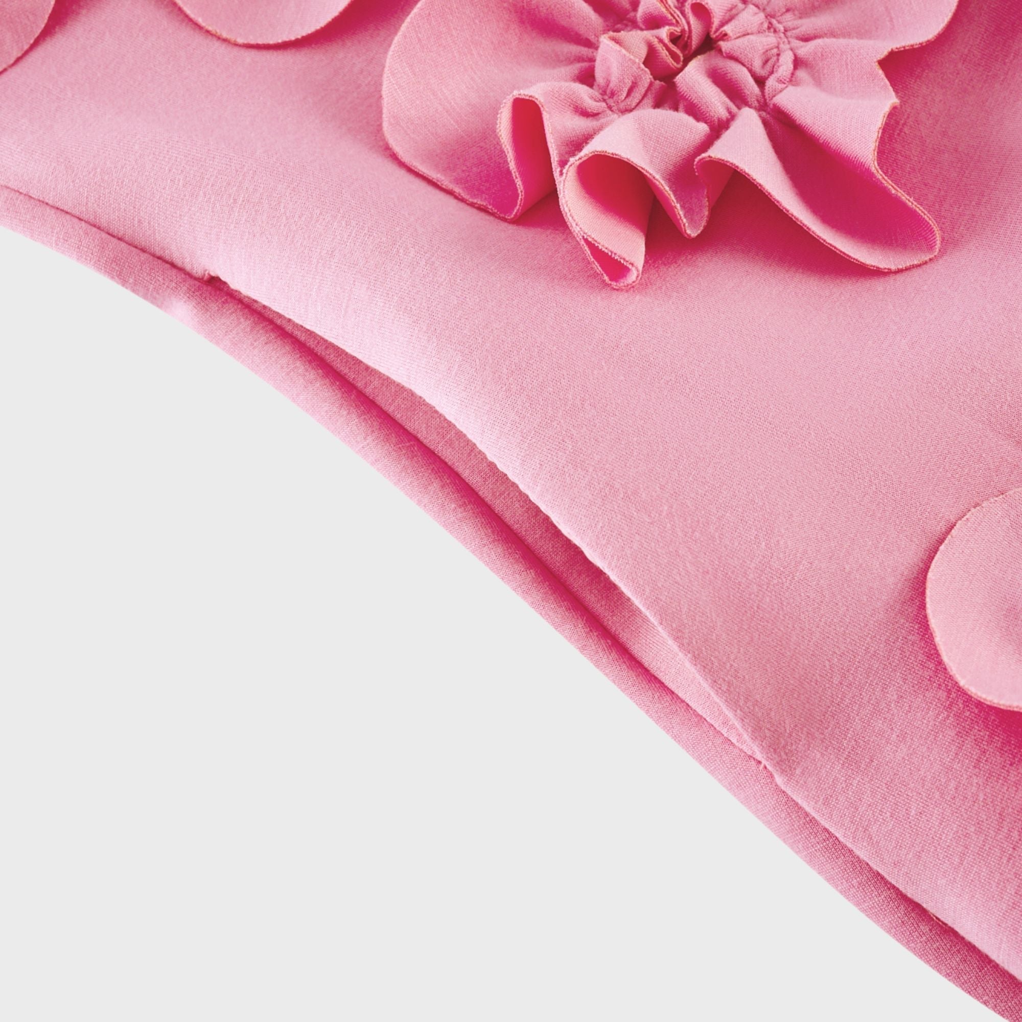 Ροζ Φόρεμα Μάξι Με Παπιγιόν Magali Και Διακοσμητικά Λουλουδιών