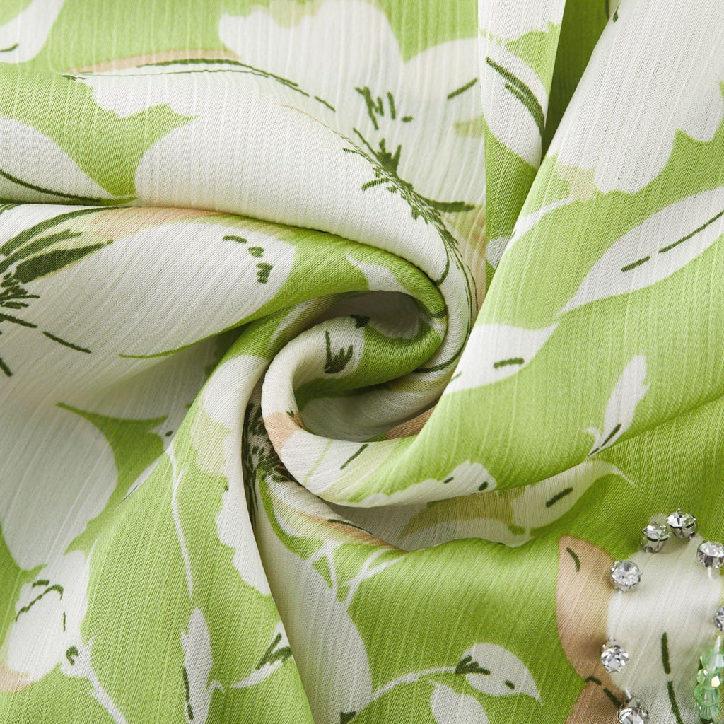 Φόρεμα Μίντι Με Φλοράλ Μοτίβο Eva Και Κεντημένο Κρύσταλλο