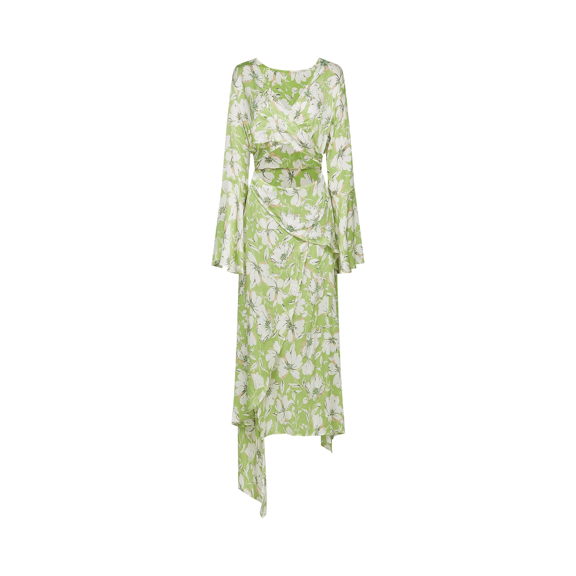 Φόρεμα Μίντι Με Φλοράλ Μοτίβο Eva Και Κεντημένο Κρύσταλλο