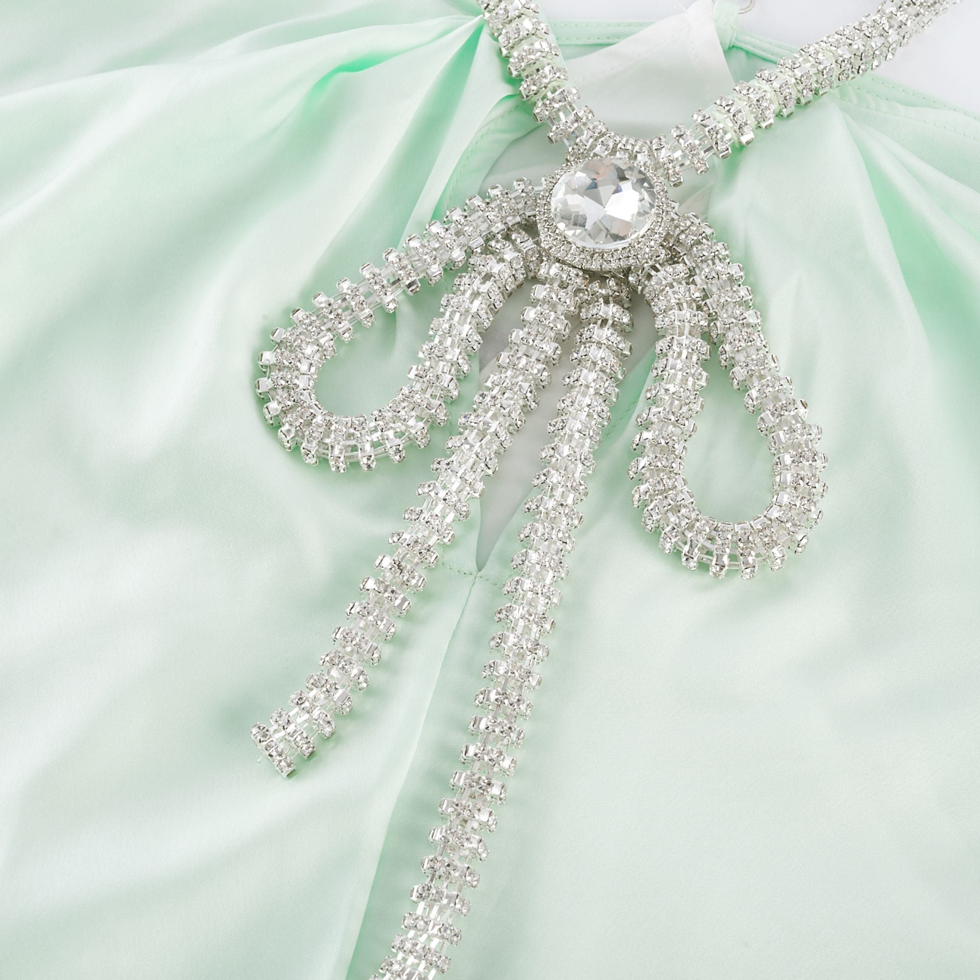 Φόρεμα Μίντι Με Λαιμόκοψη Και Κρυστάλλους Gisèle