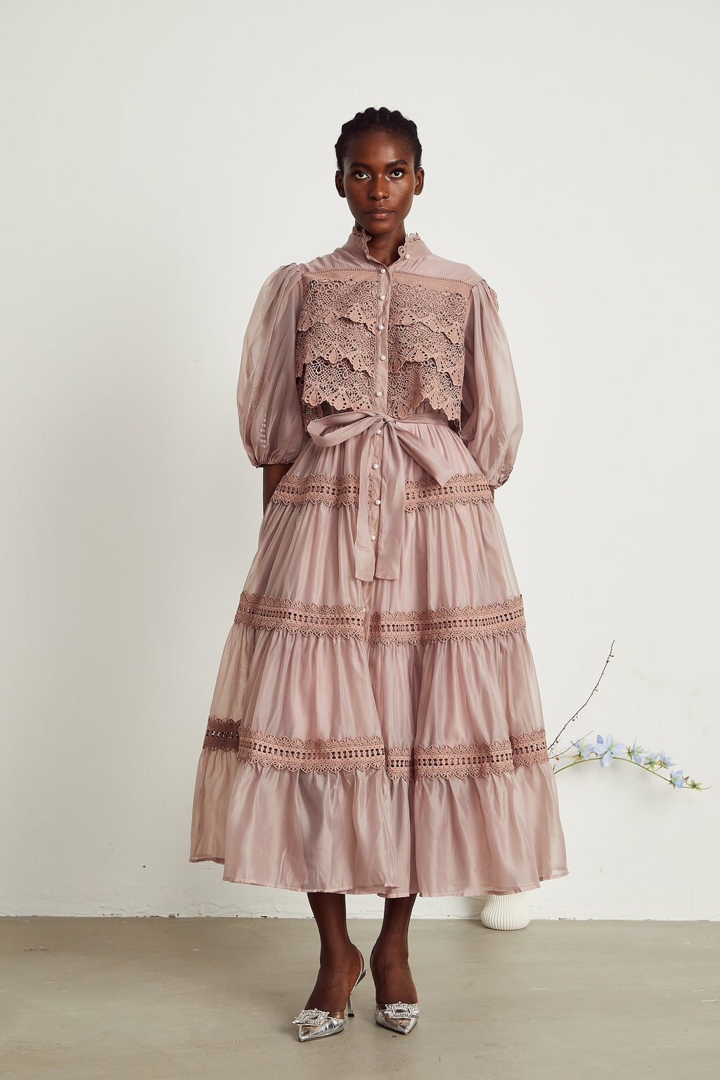 Φόρεμα Μίντι Με Κοψίματα Και Δαντέλα Inès ®