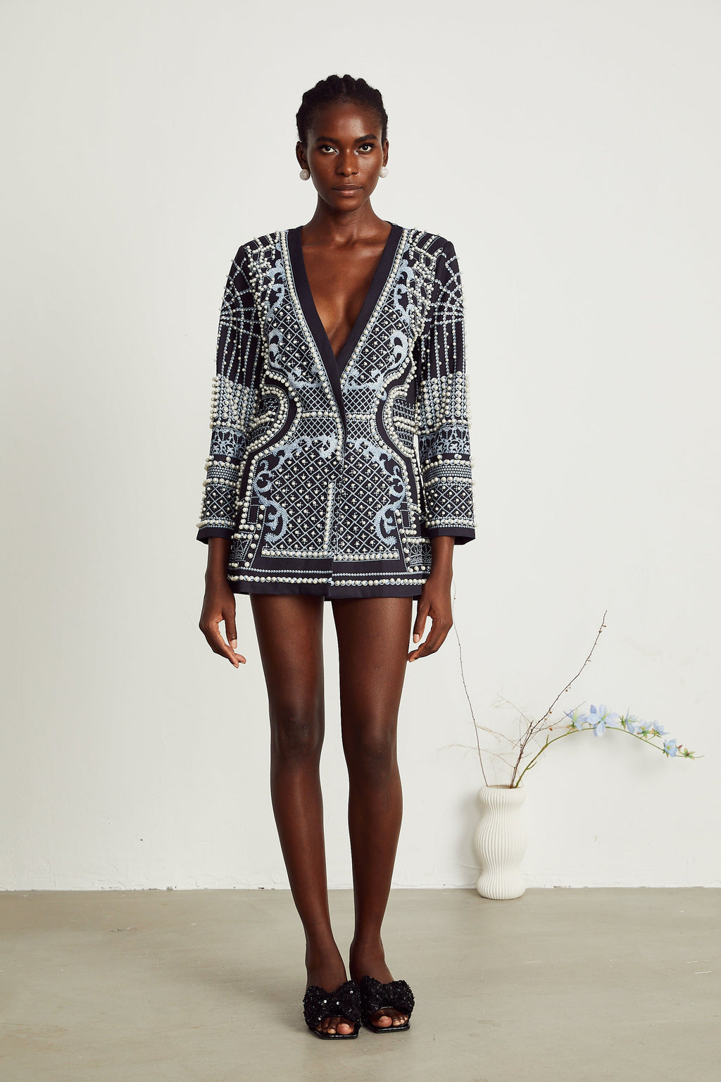 Φόρεμα Με V Λαιμόκοψη Και Μοτίβο Catherine