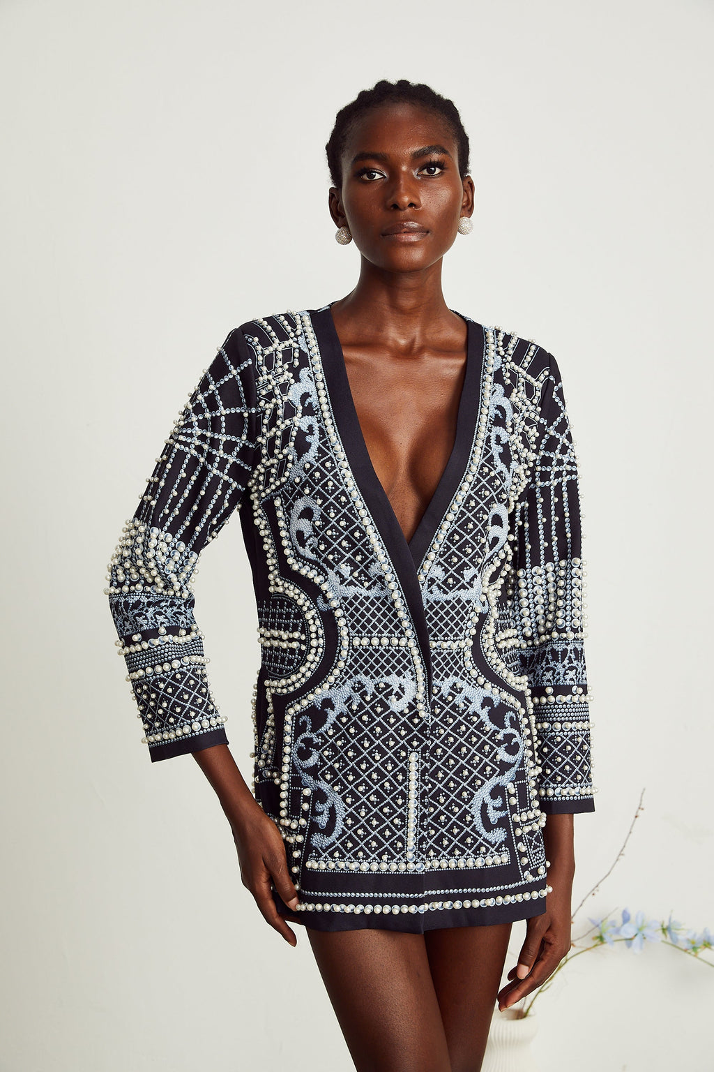 Φόρεμα Με V Λαιμόκοψη Και Μοτίβο Catherine