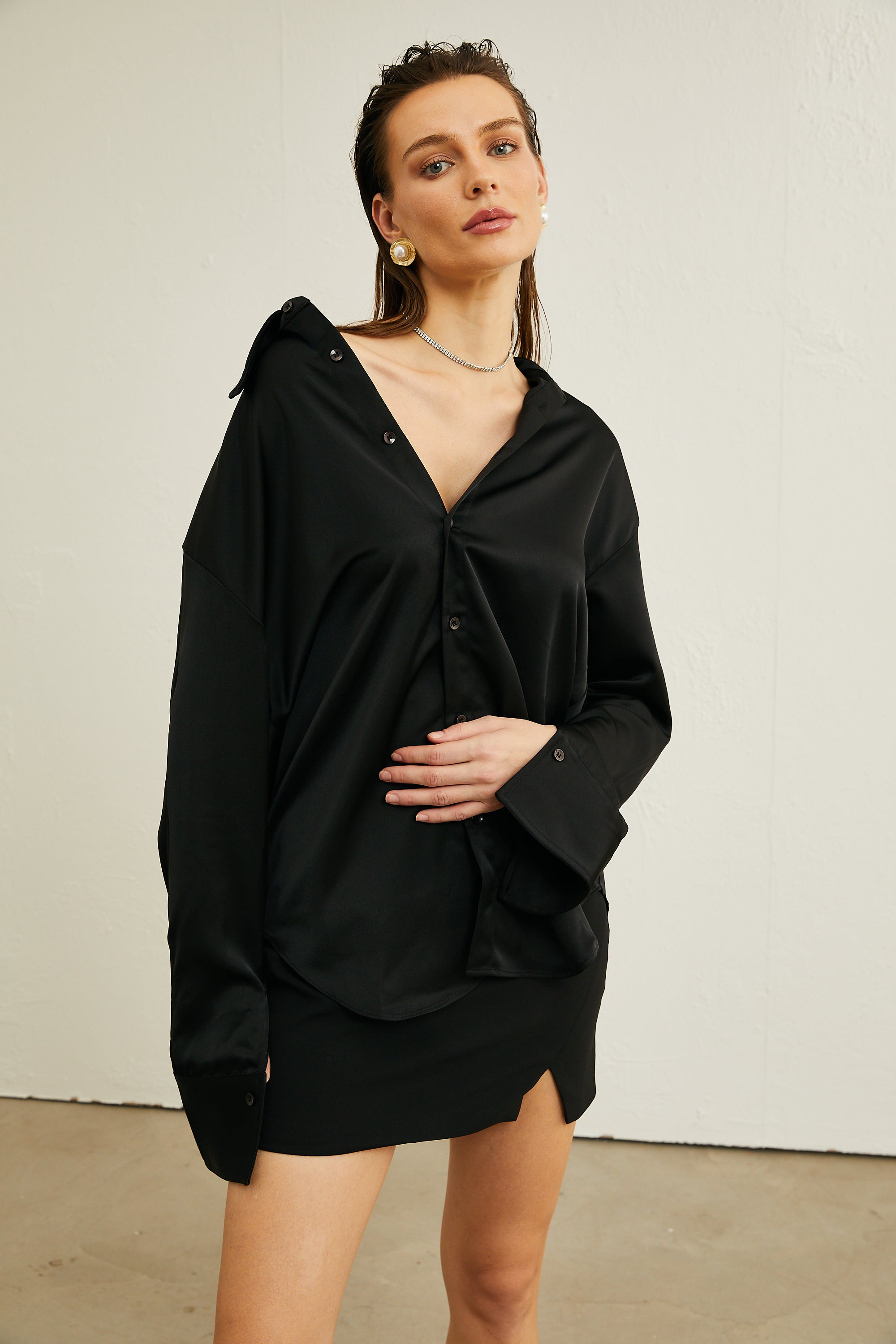 Πουκάμισο Coralie Με Δαντέλα Σατέν