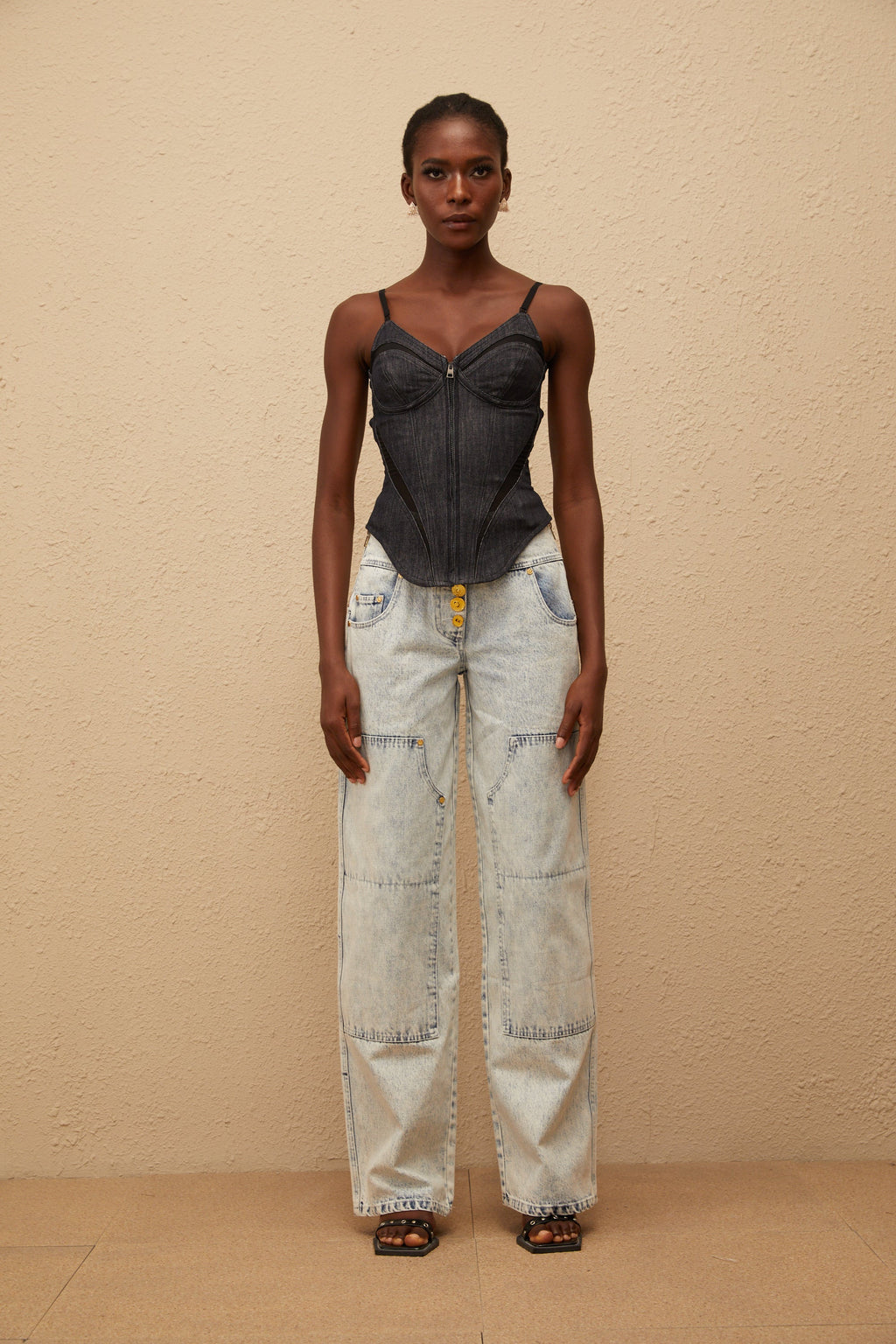 Τζιν Μπλούζα Veera Indigo Bustier