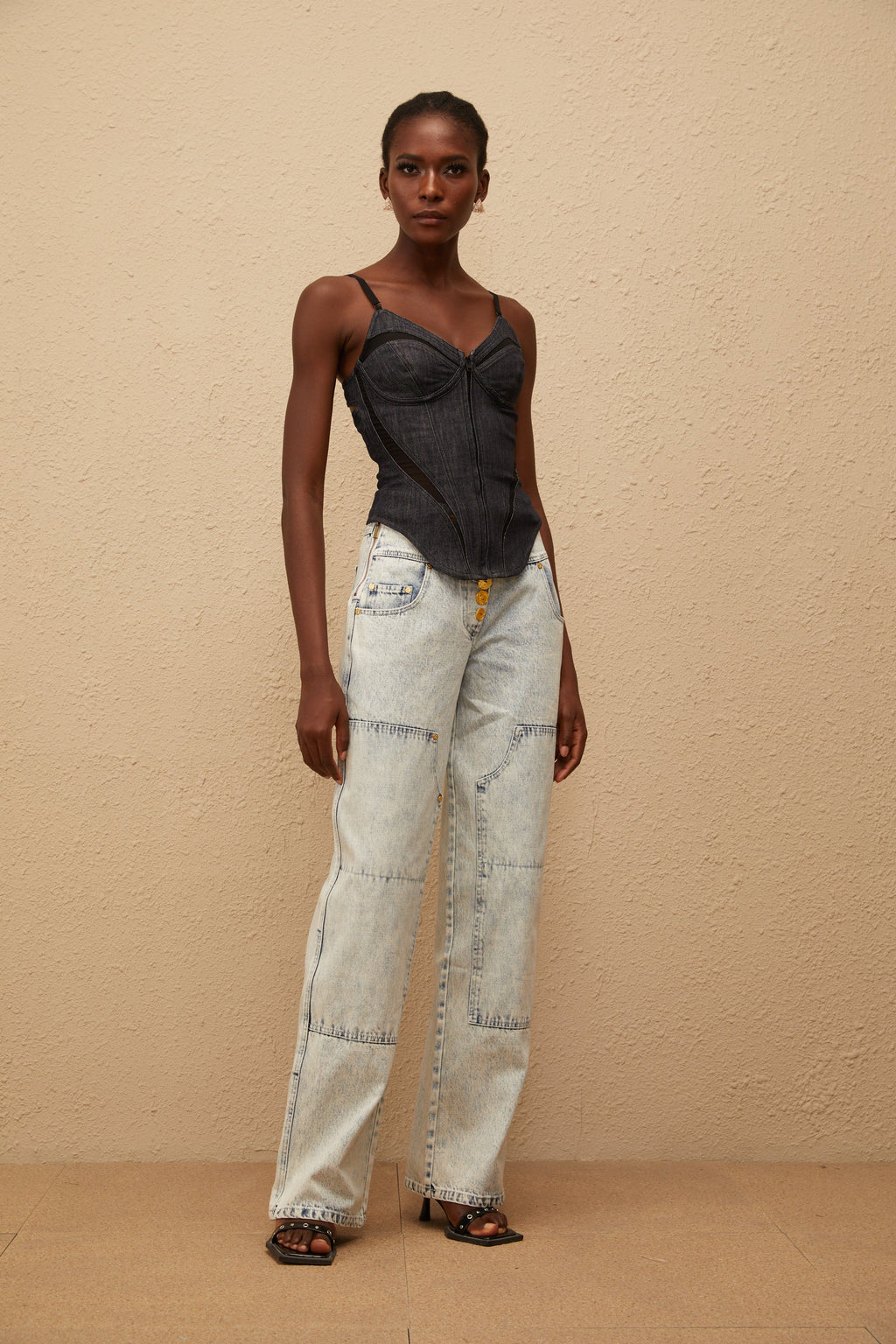 Τζιν Μπλούζα Veera Indigo Bustier