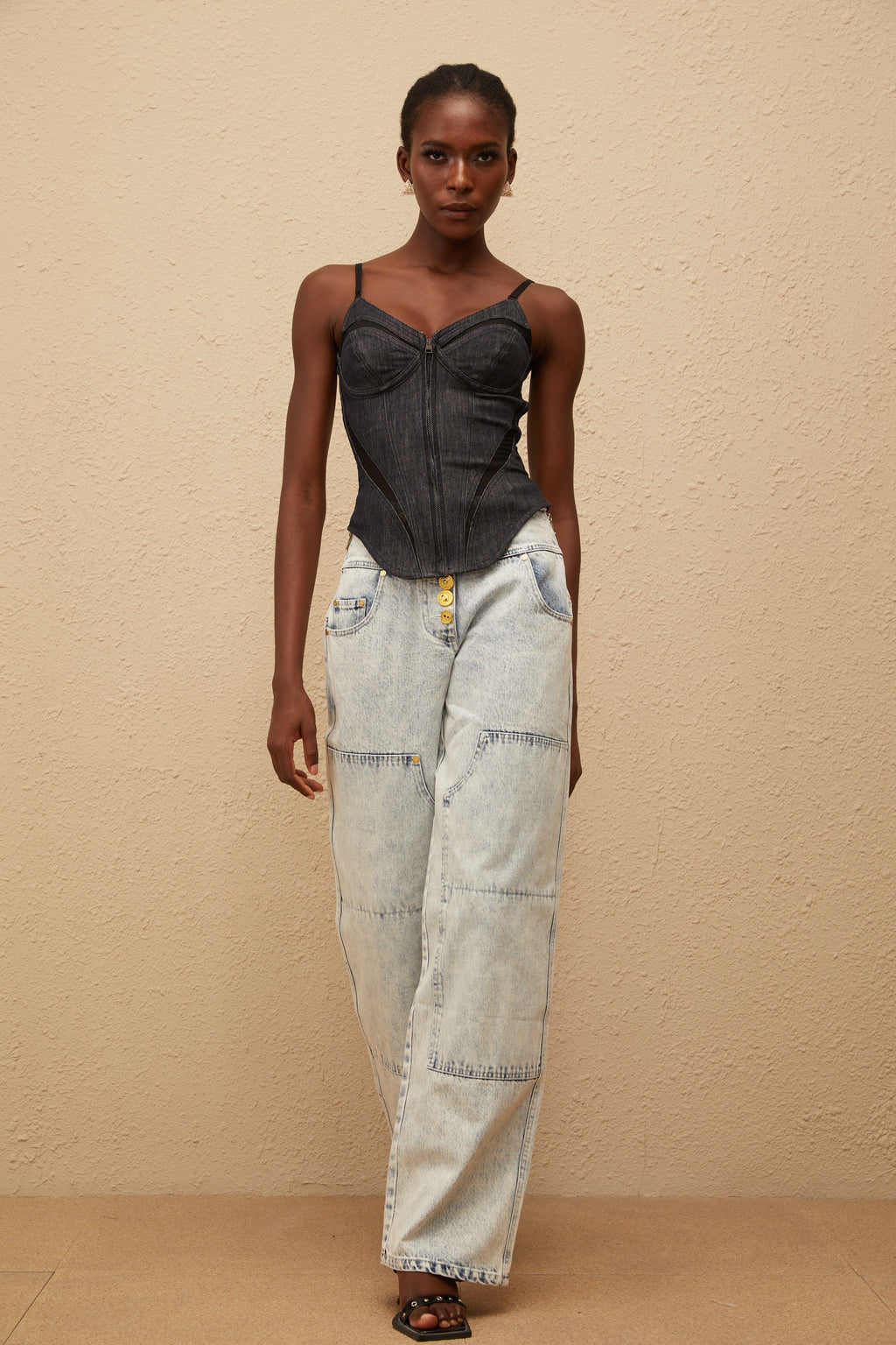 Τζιν Μπλούζα Veera Indigo Bustier