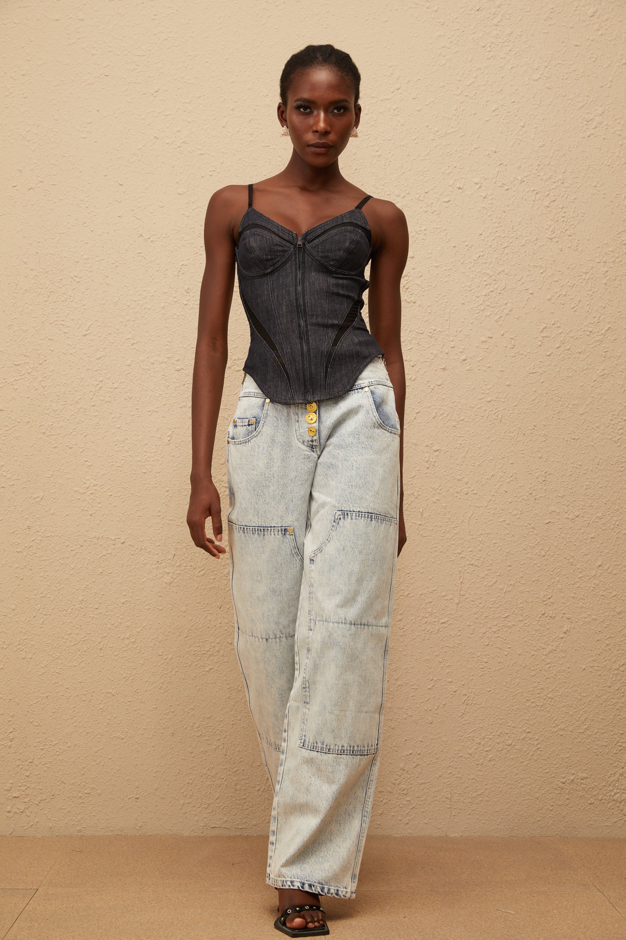 Τζιν Μπλούζα Veera Indigo Bustier