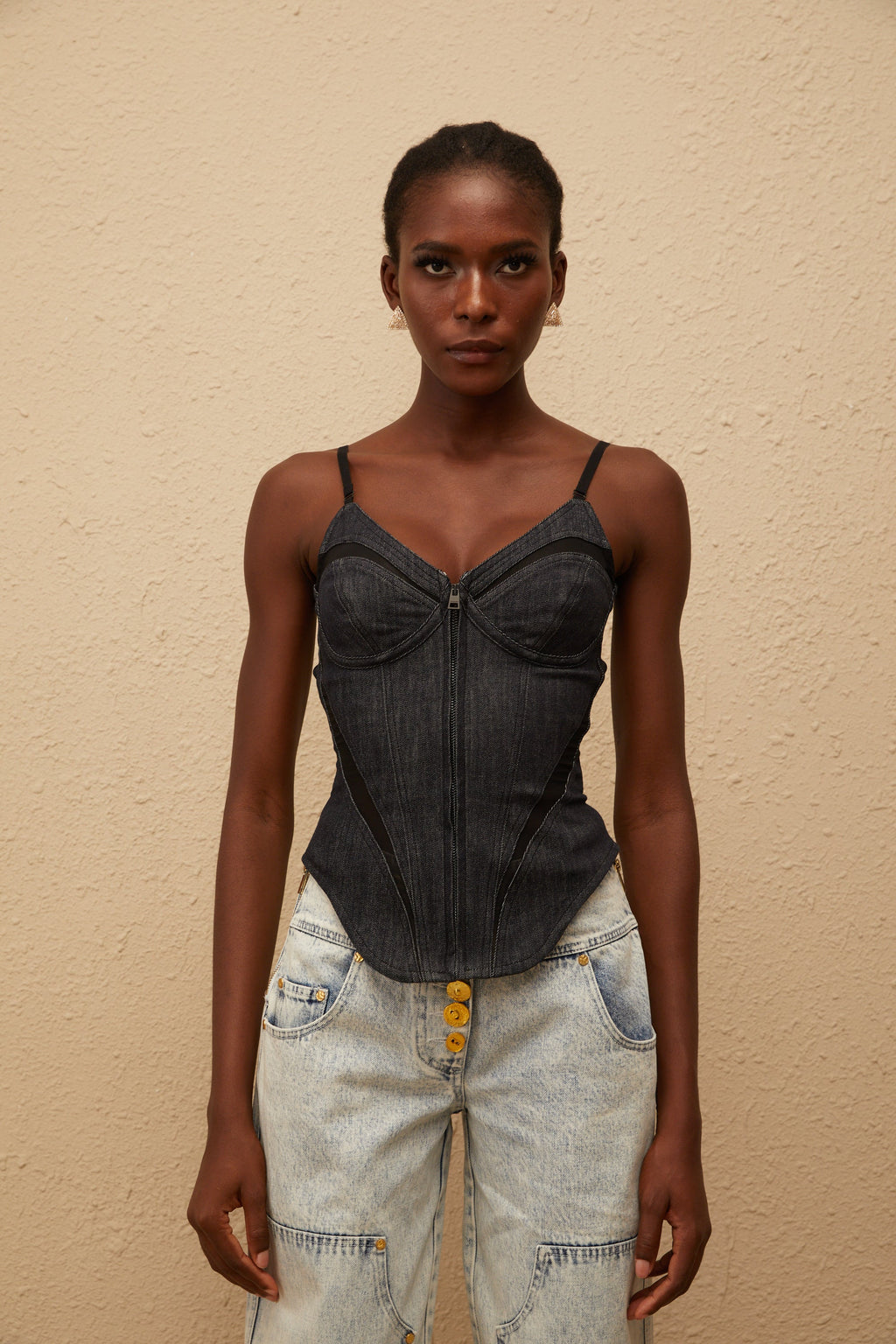 Τζιν Μπλούζα Veera Indigo Bustier