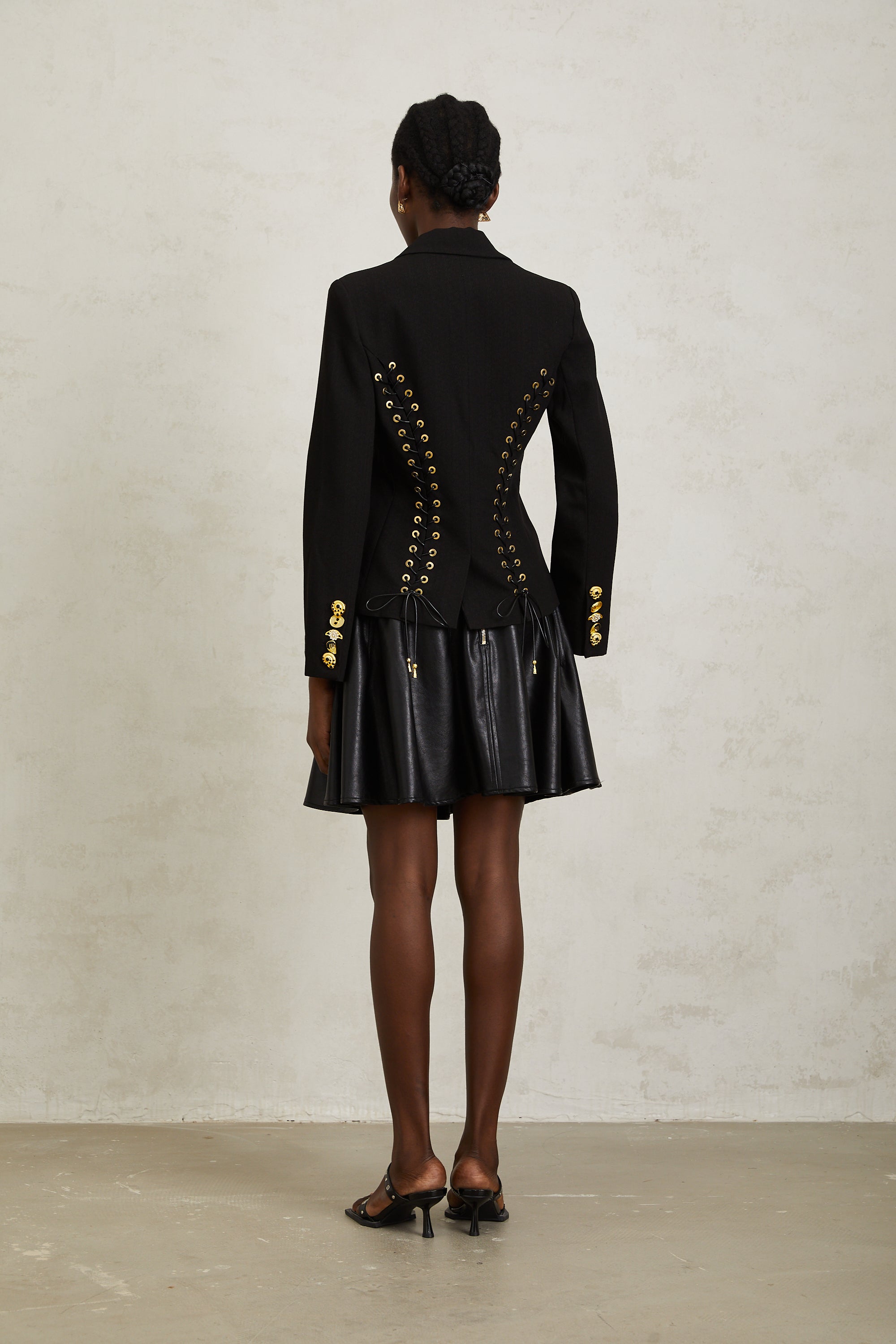 Μαύρο Σακάκι Με Κορδόνια Sabine