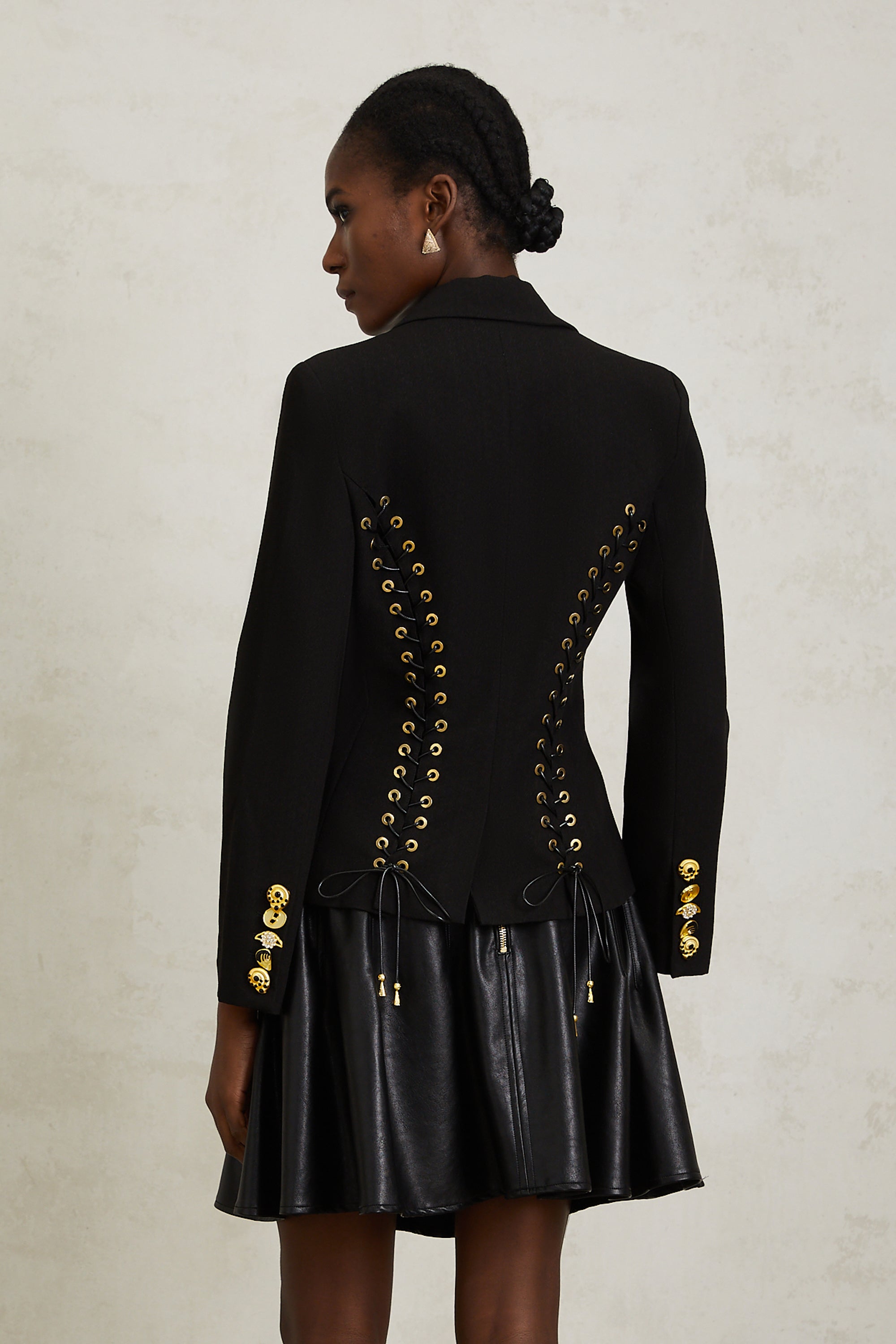 Μαύρο Σακάκι Με Κορδόνια Sabine