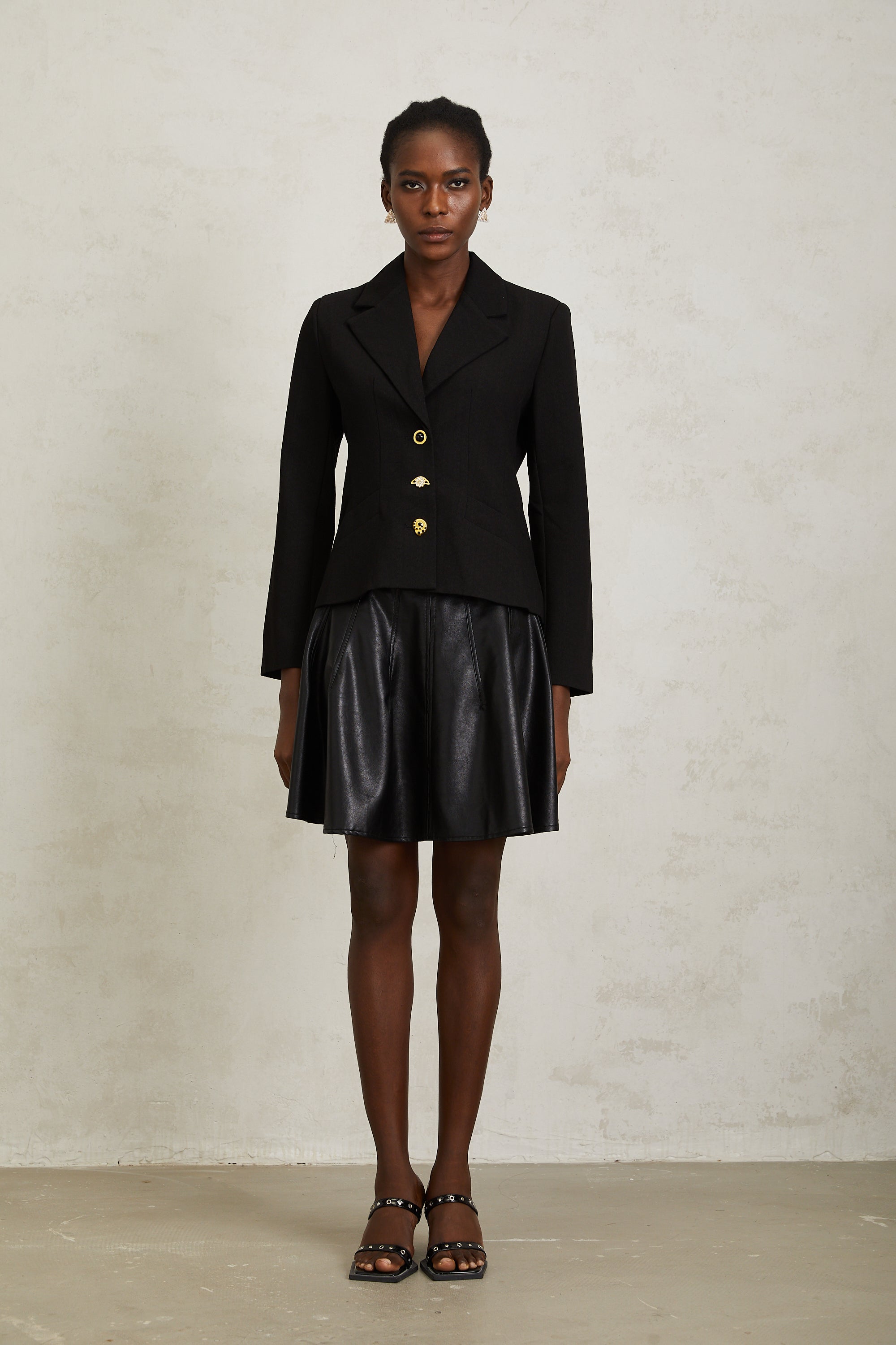 Μαύρο Σακάκι Με Κορδόνια Sabine