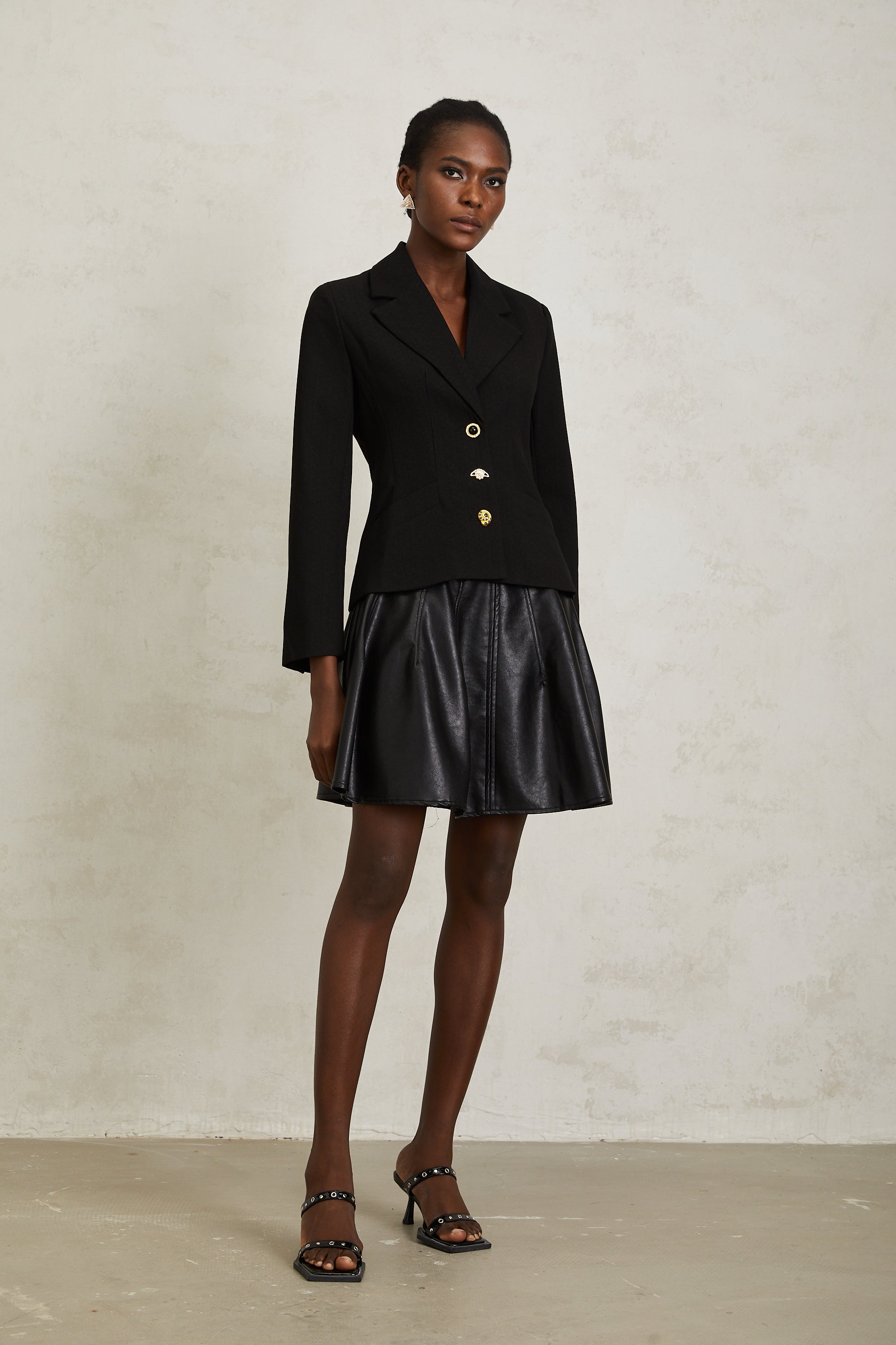 Μαύρο Σακάκι Με Κορδόνια Sabine