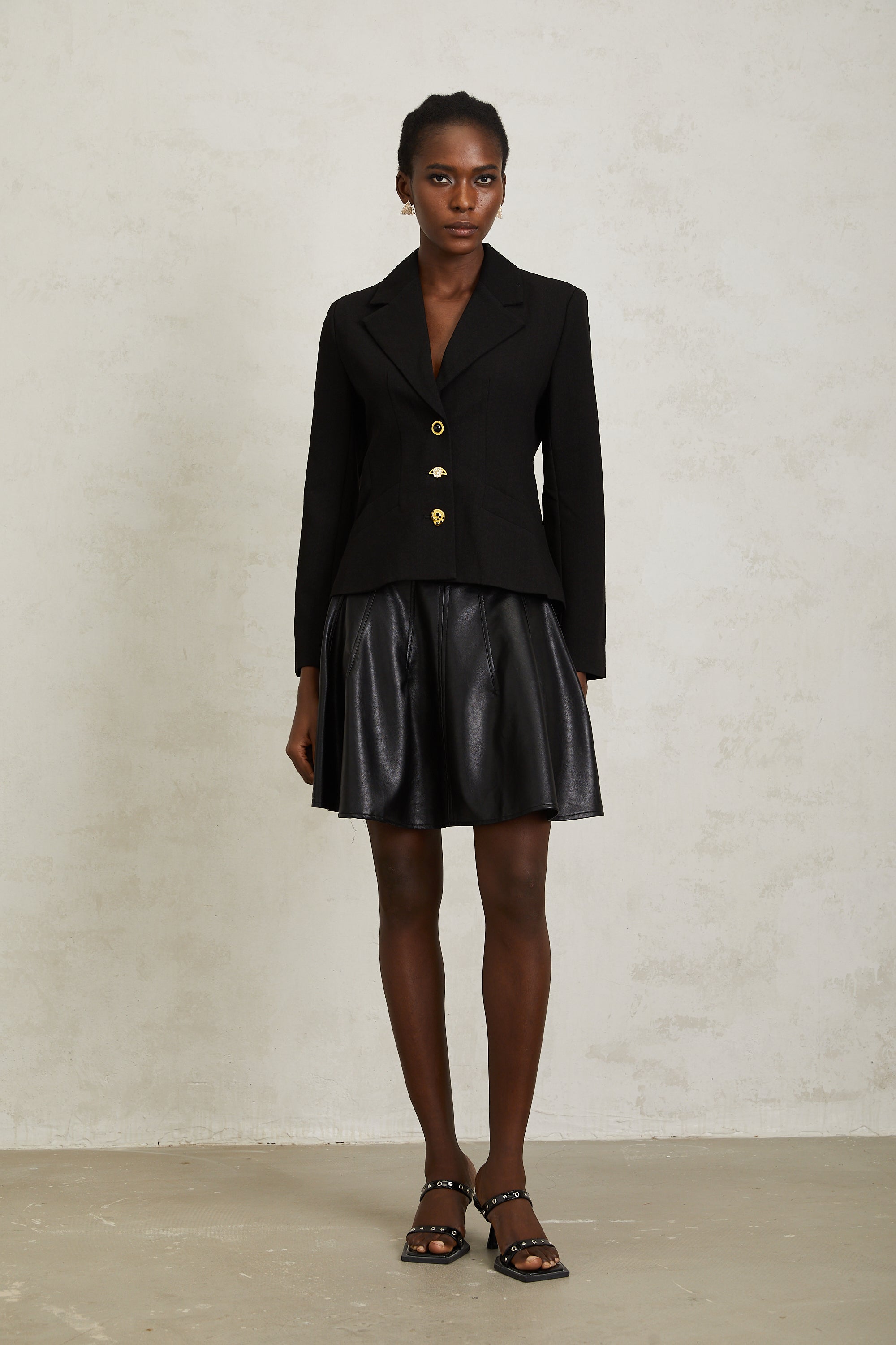 Μαύρο Σακάκι Με Κορδόνια Sabine