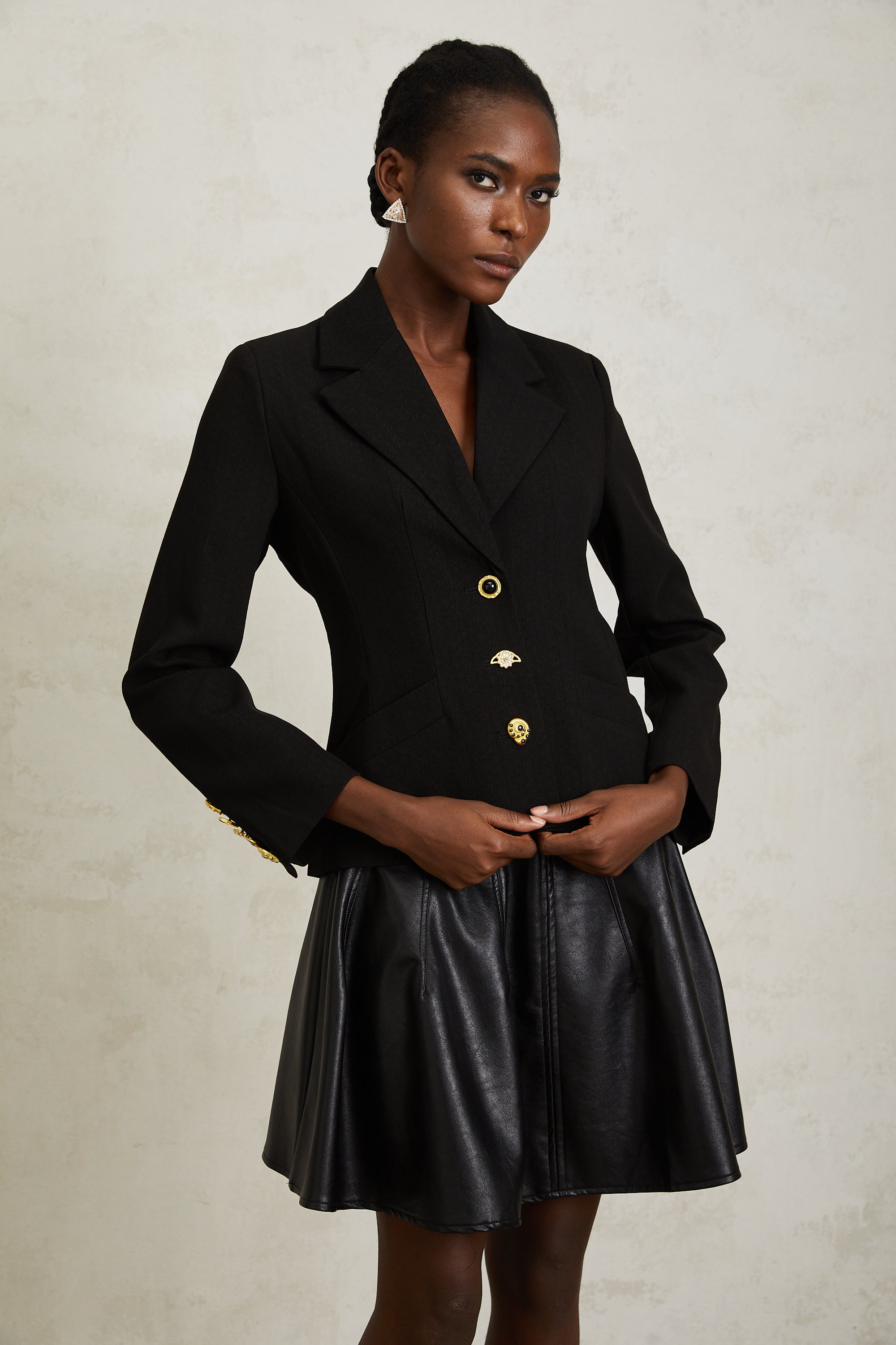 Μαύρο Σακάκι Με Κορδόνια Sabine