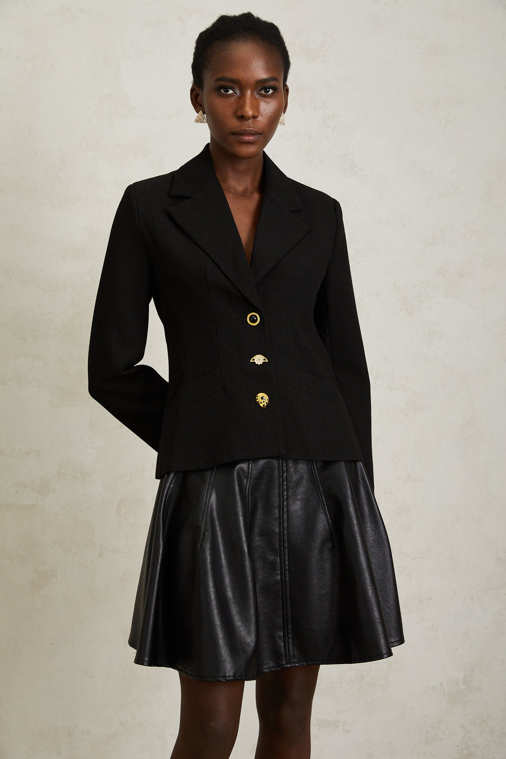 Μαύρο Σακάκι Με Κορδόνια Sabine