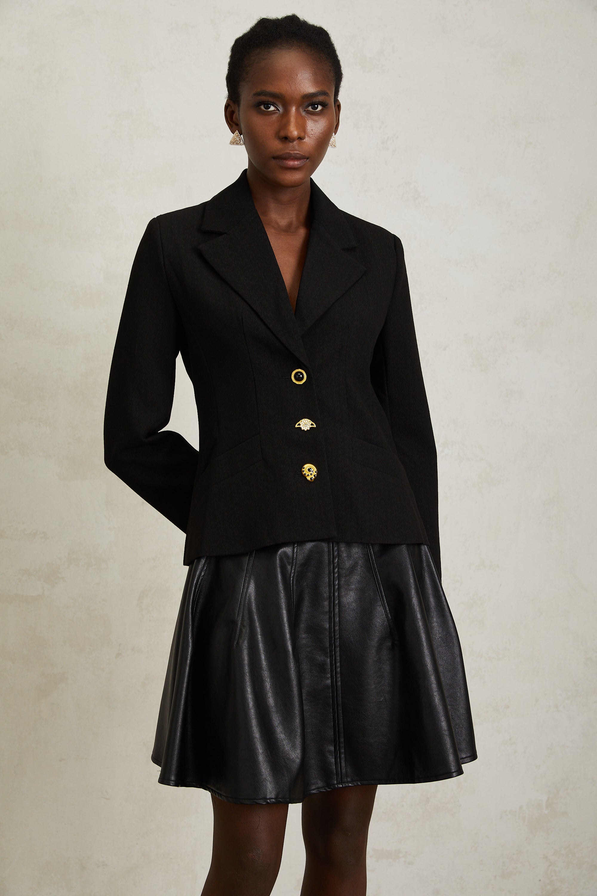 Μαύρο Σακάκι Με Κορδόνια Sabine